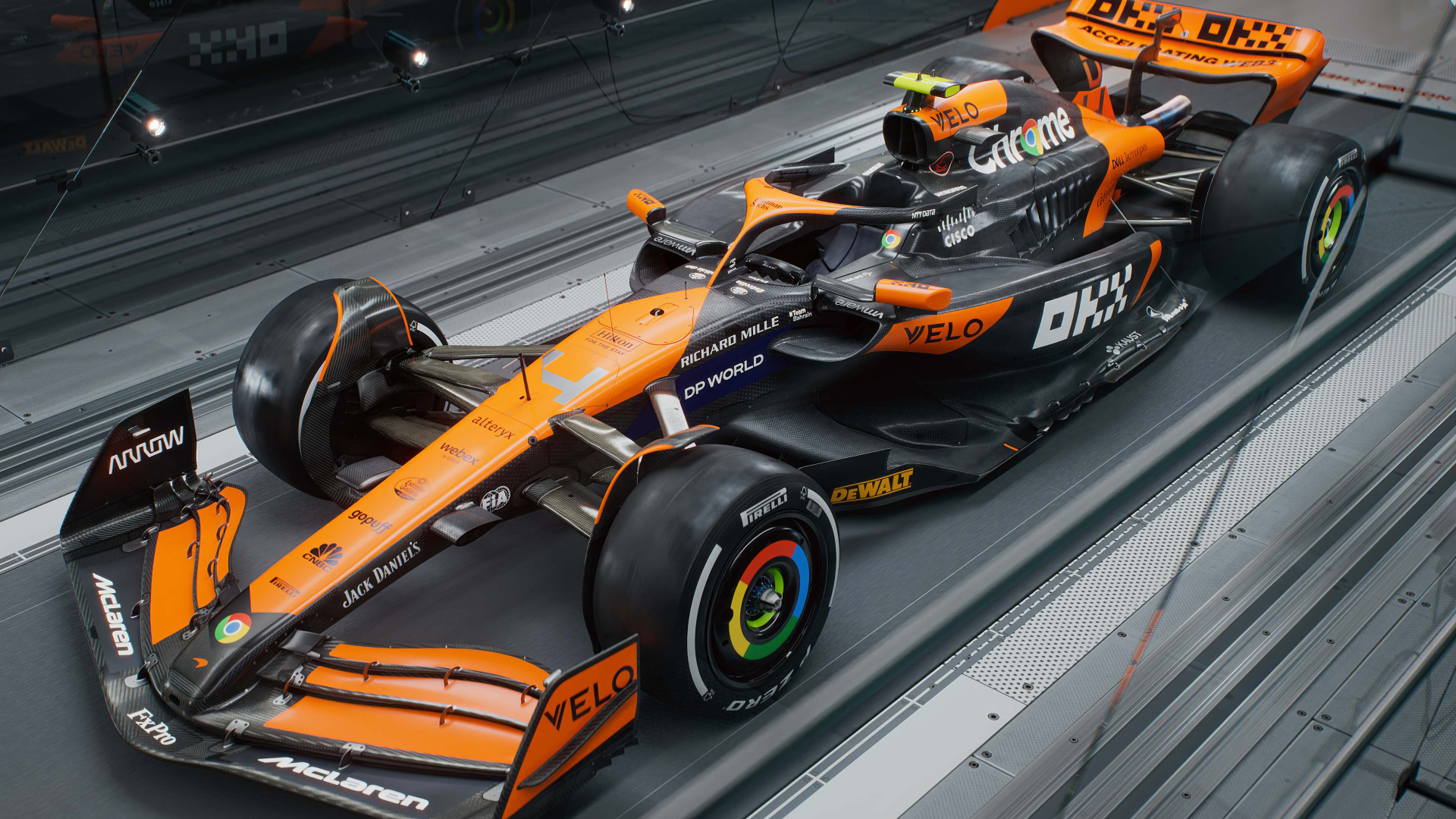 Гоночный McLaren MCL38 вид сверху