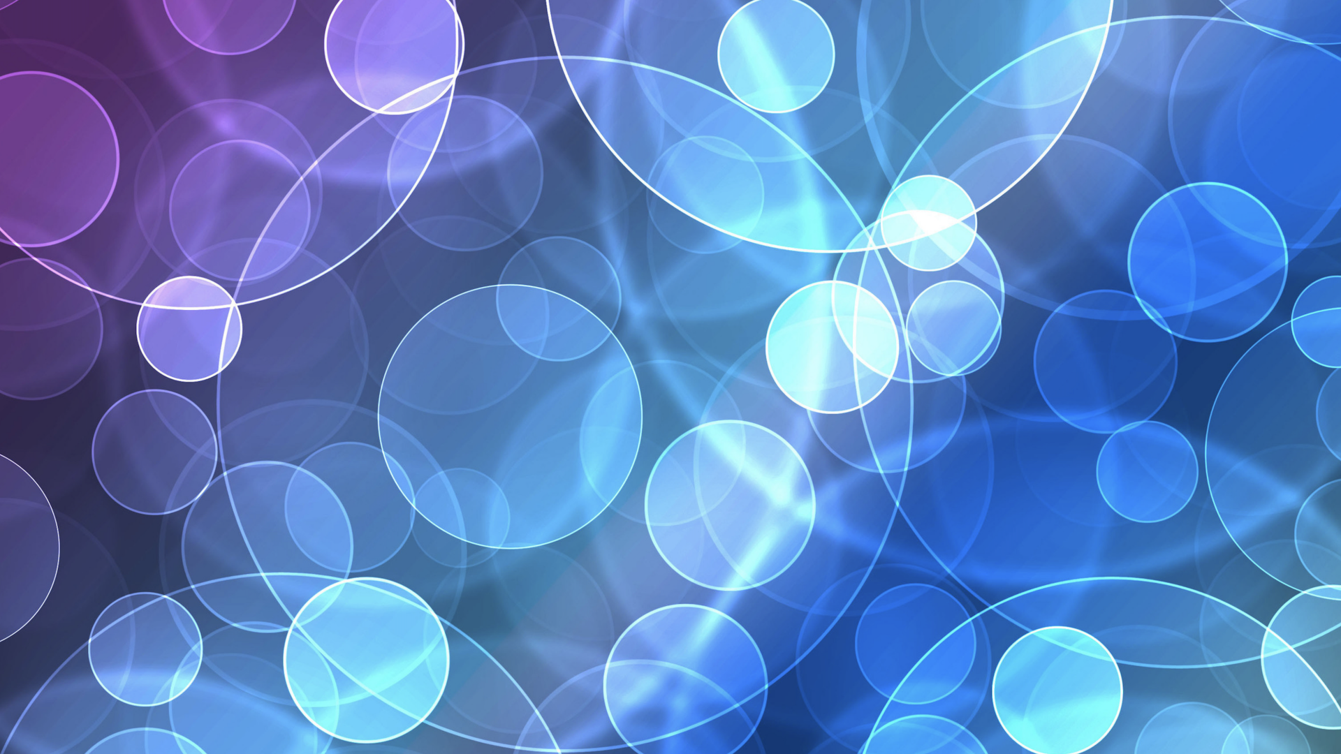 Красивый голубой фон с яркими круглыми бликами