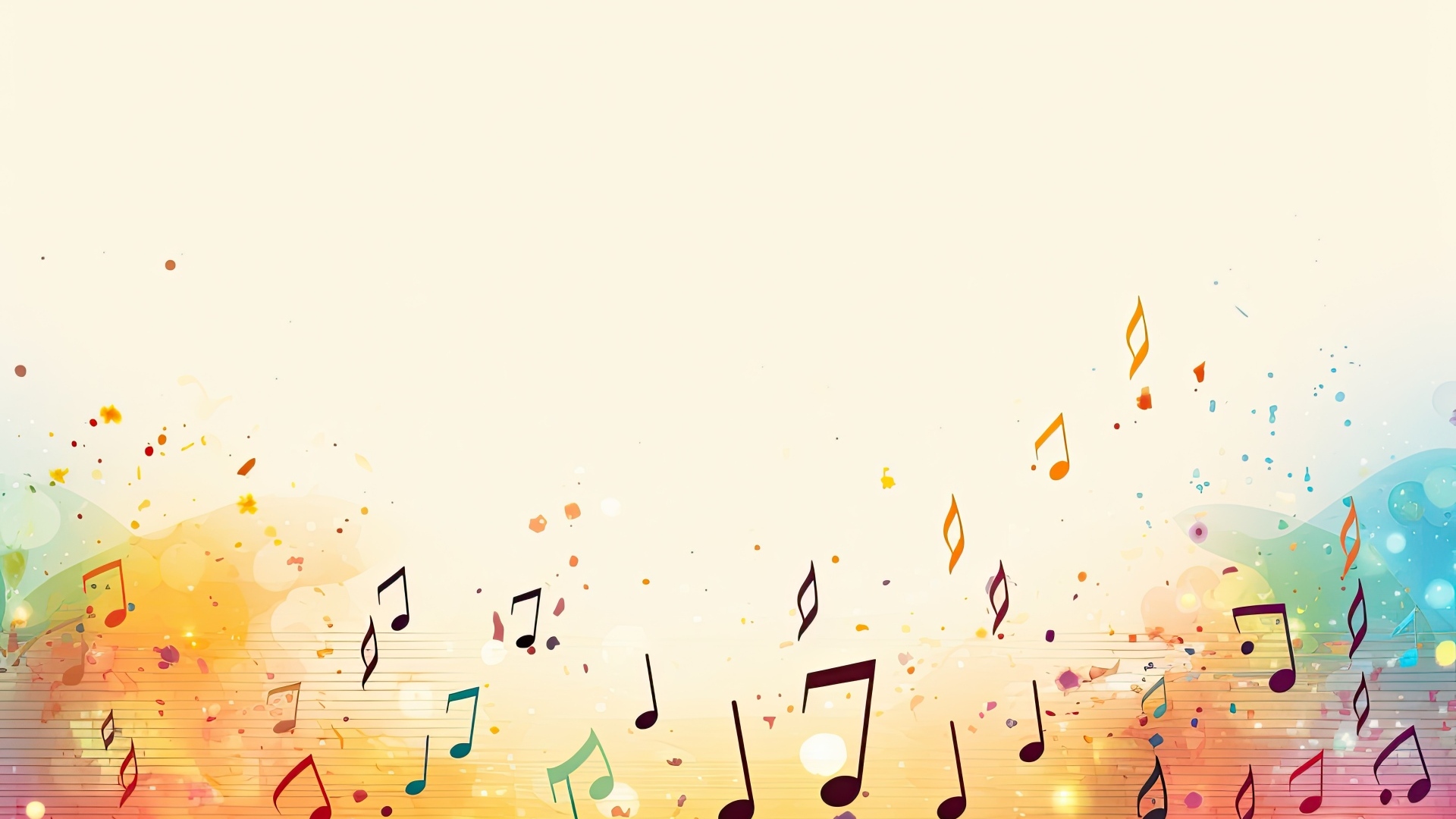 Музыкальный белый фон с нотами 