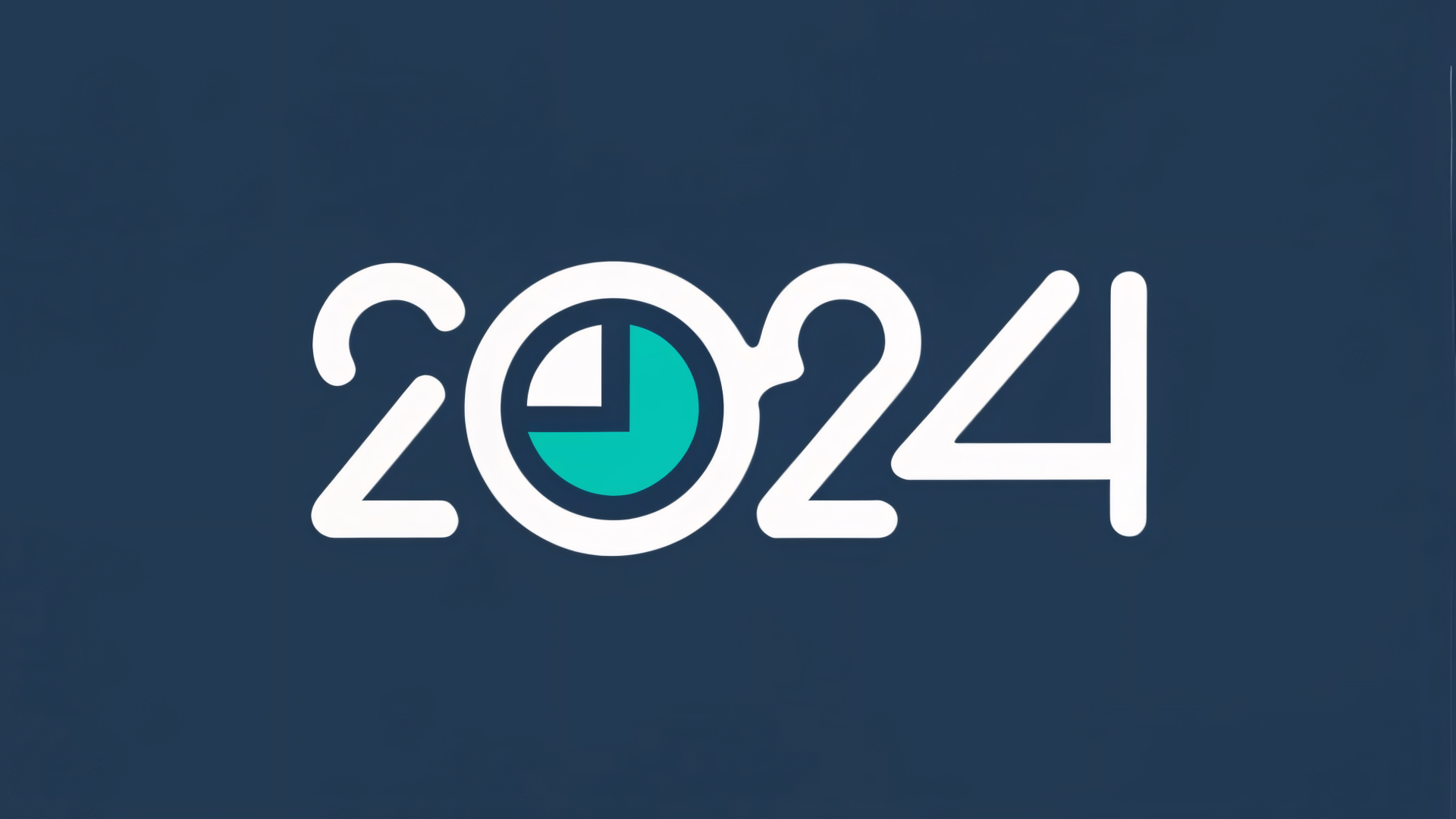 Белые цифры 2024 на сером фоне