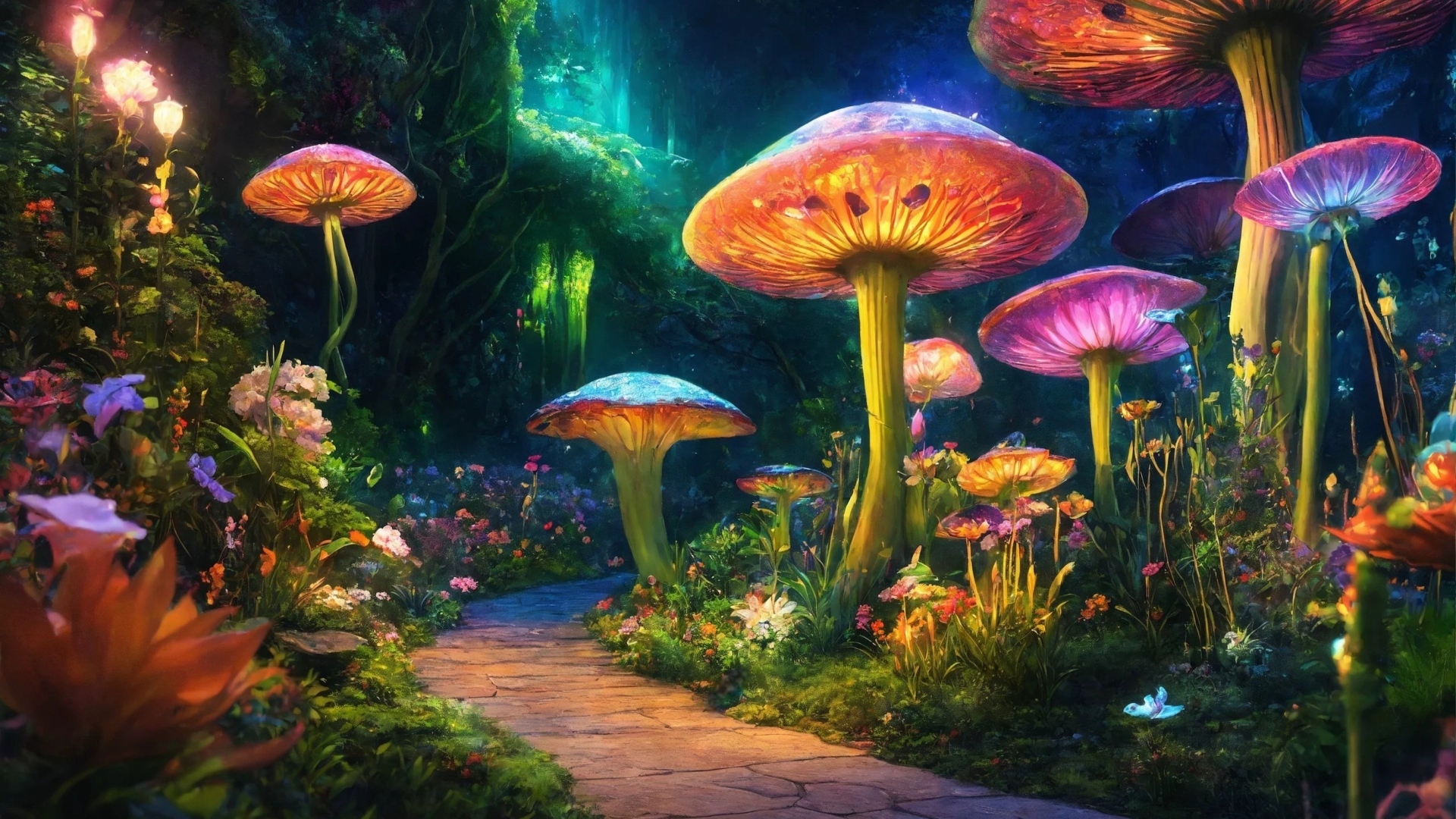 Большие фантастические грибы 