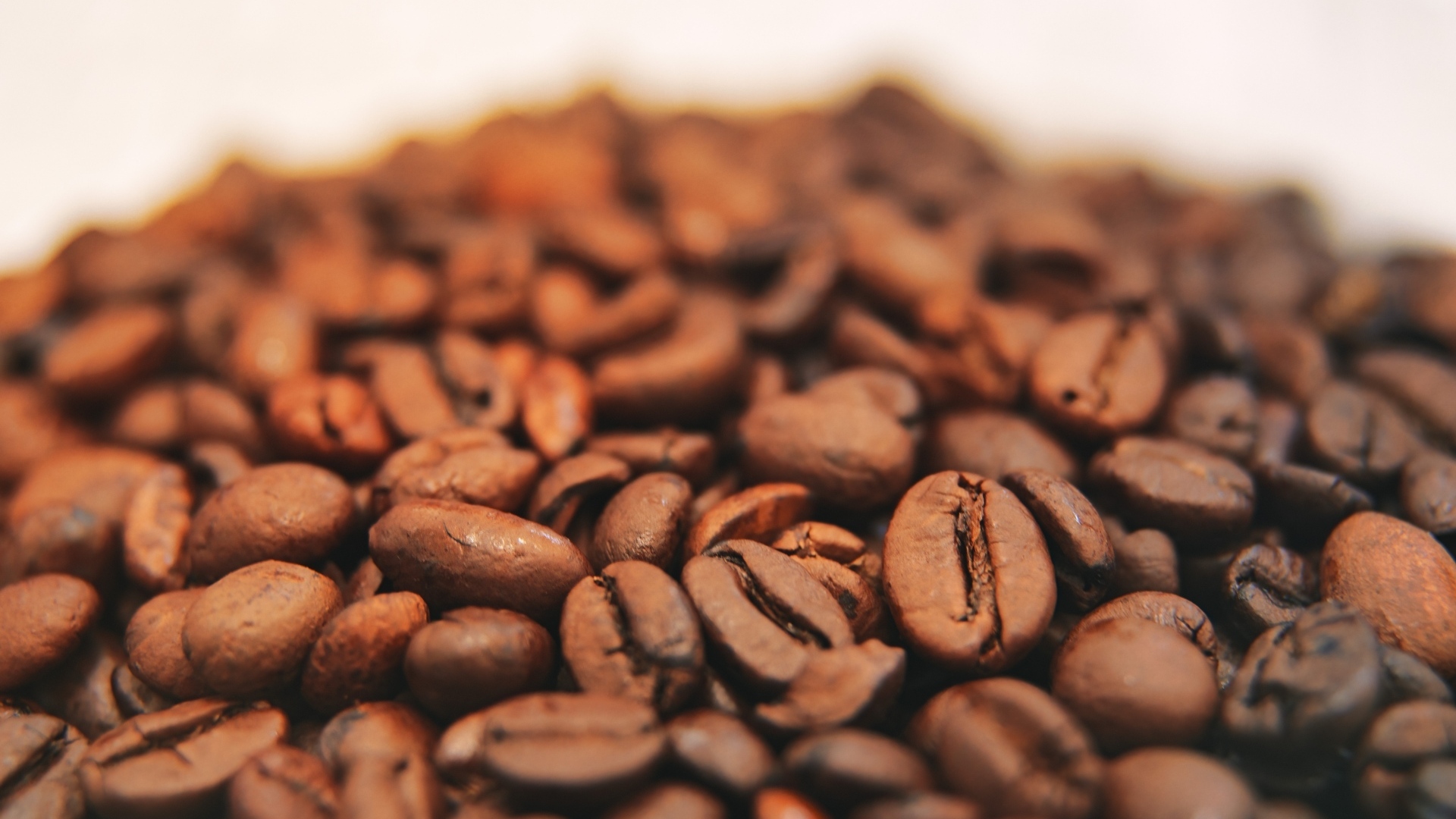 Жареные кофейные ароматные зерна крупным планом