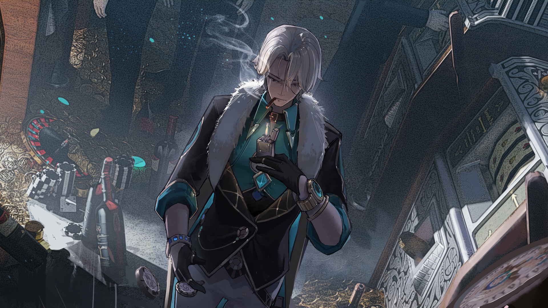 Персонаж компьютерной игры Aventurine - Honkai: Star Rail