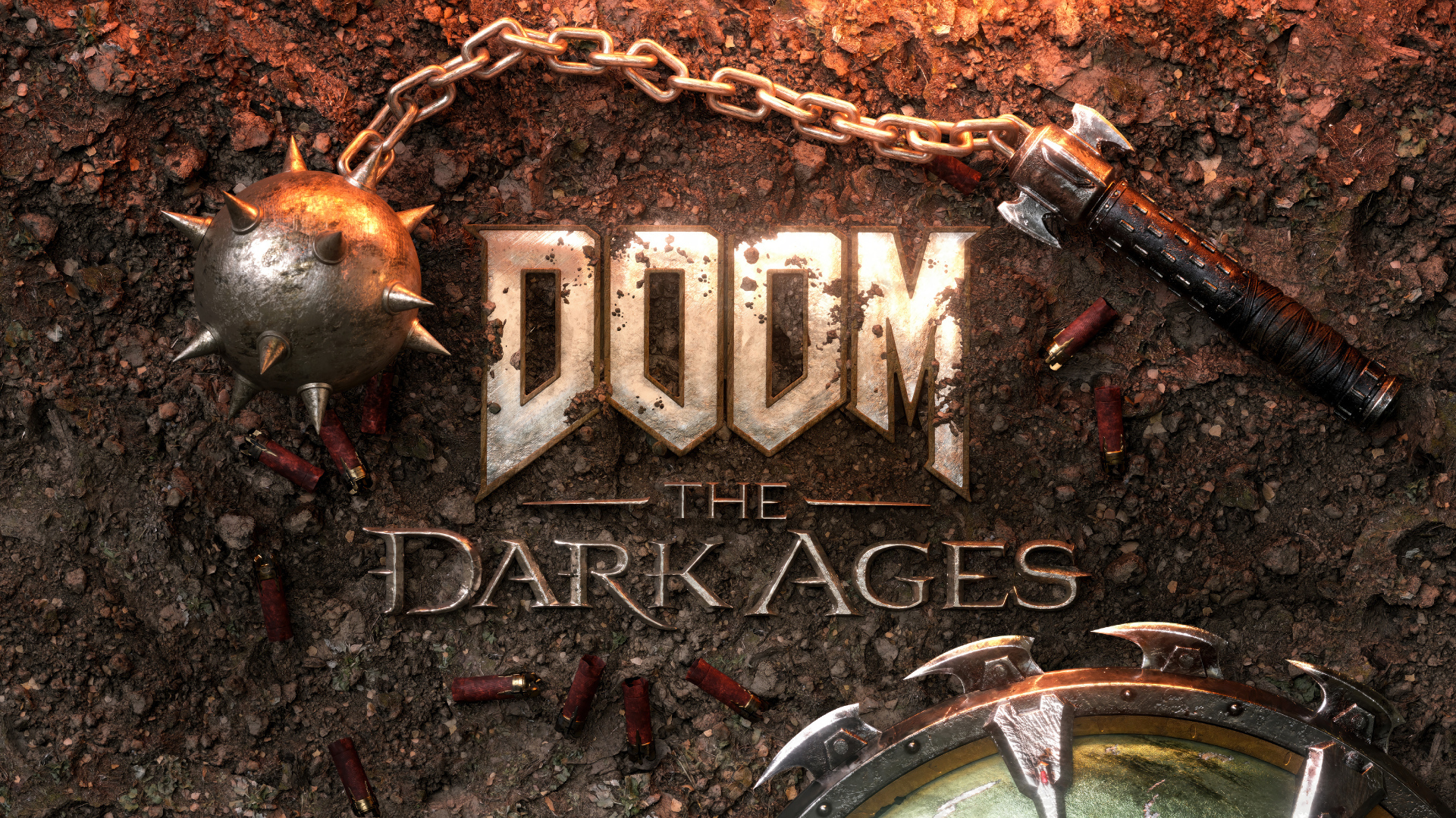 Постер новой компьютерной игры DOOM: The Dark Ages, 2024