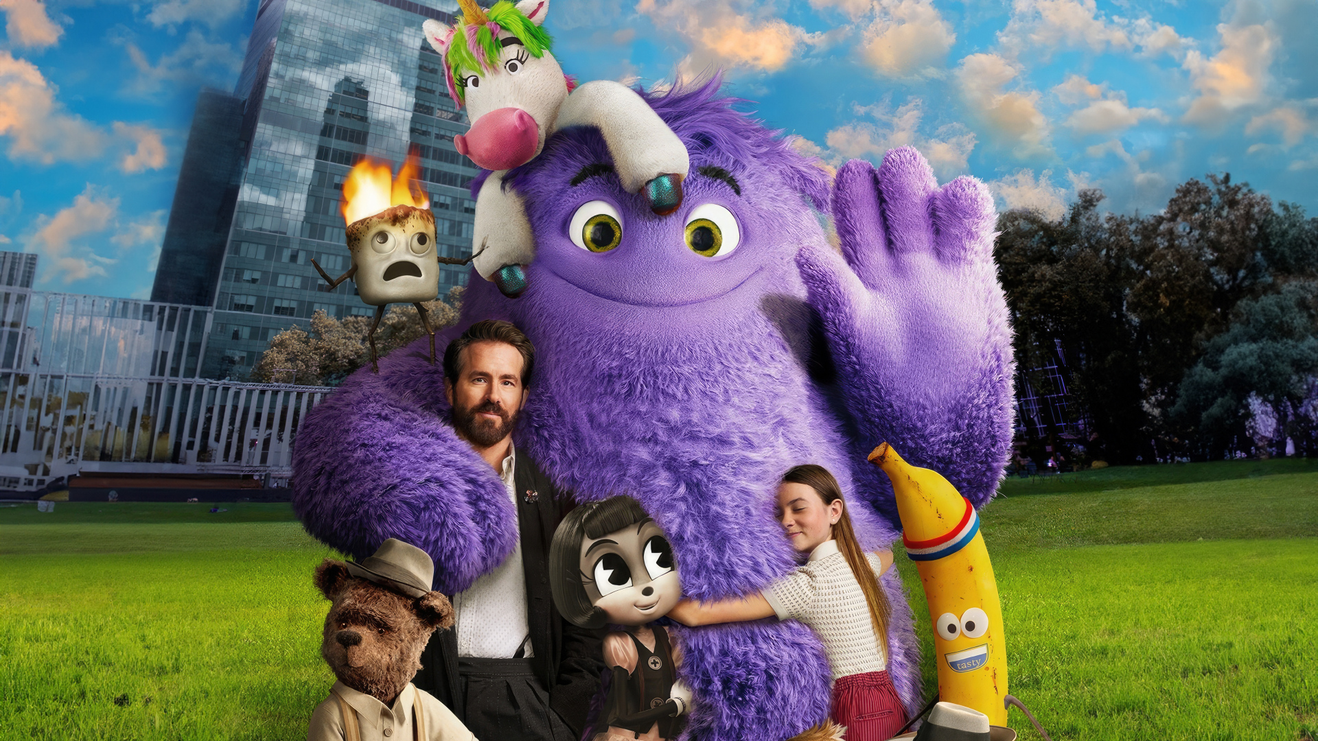 Красивый постер нового фильма Воображаемые друзья (IF), 2024