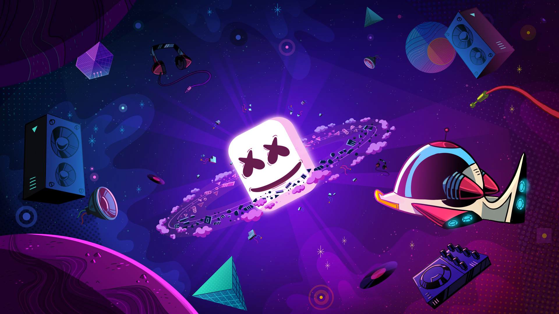 Диджей Маршмеллоу нарисованный