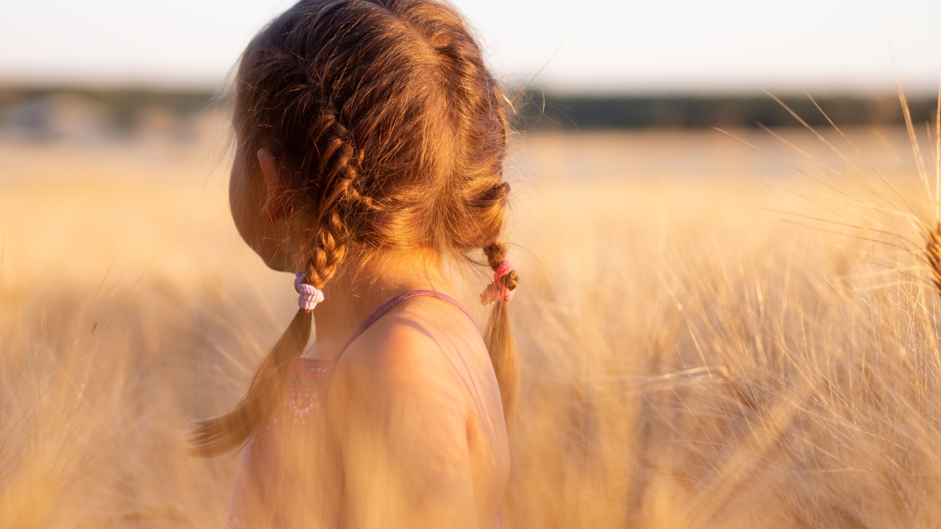 Косы на голове у маленькой девочки