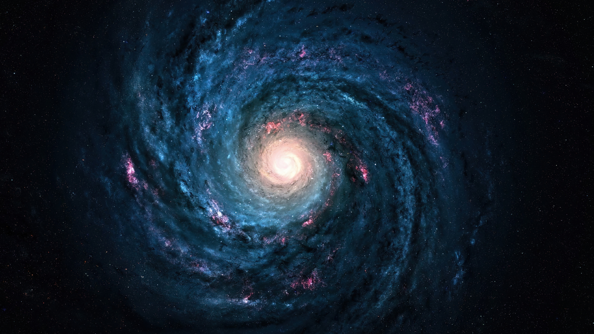 Cosmic spiral with bright core