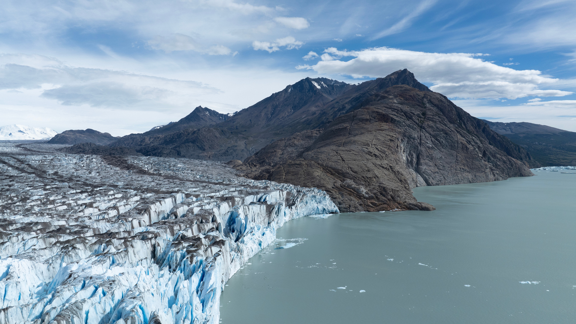 View of a glacier in the mountains, Argentina