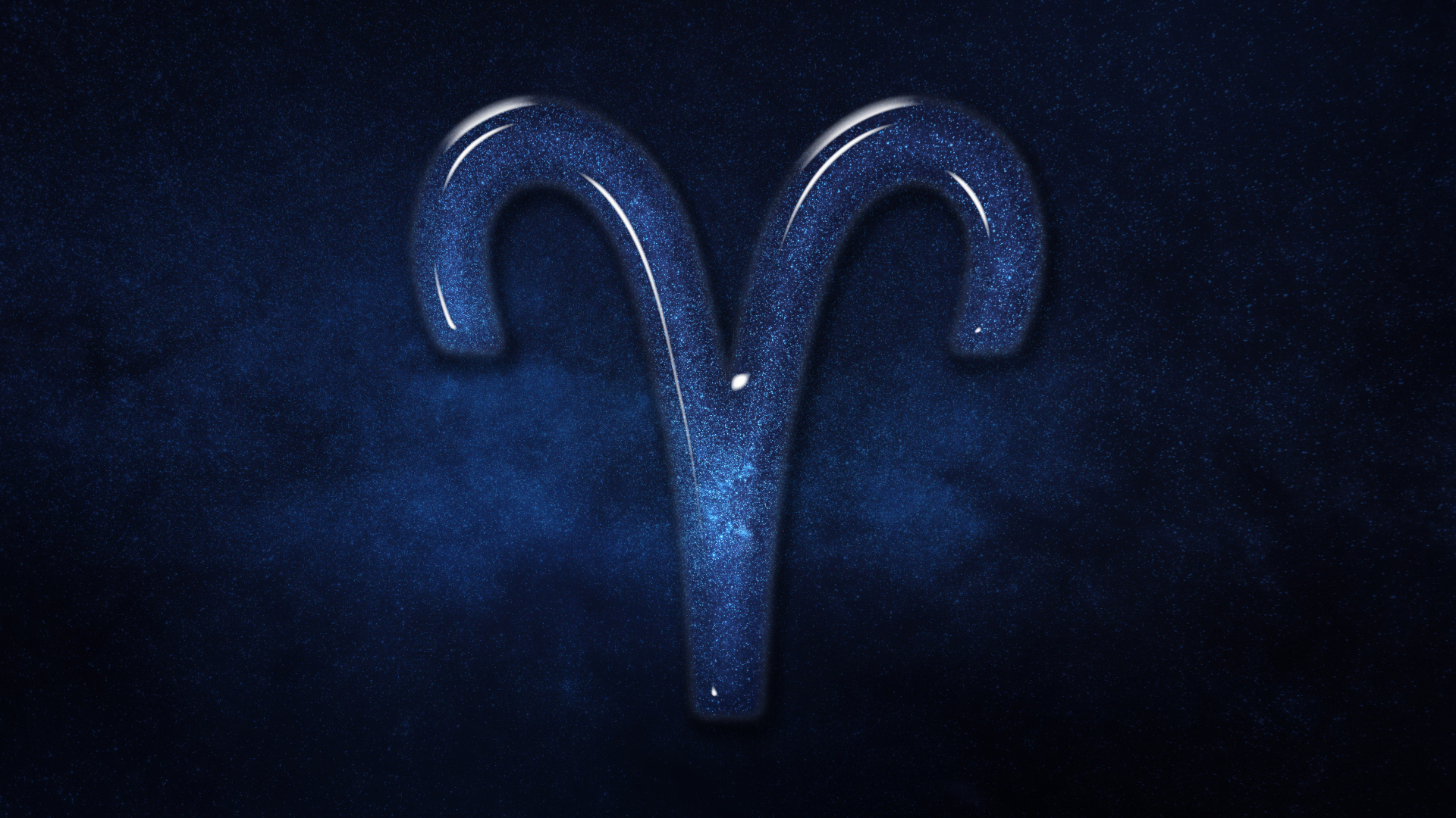 Синий блестящий знак зодиака  Телец