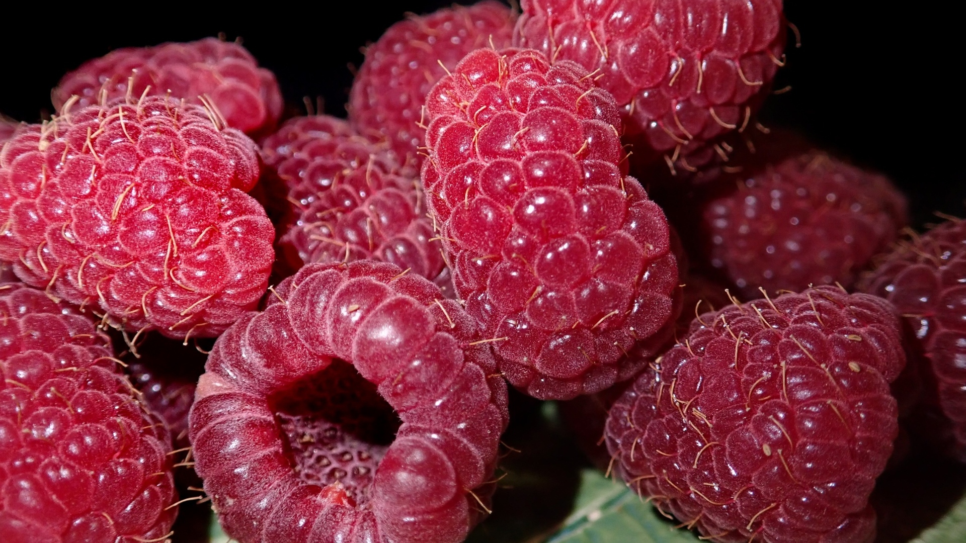 Крупная сочная красная малина 