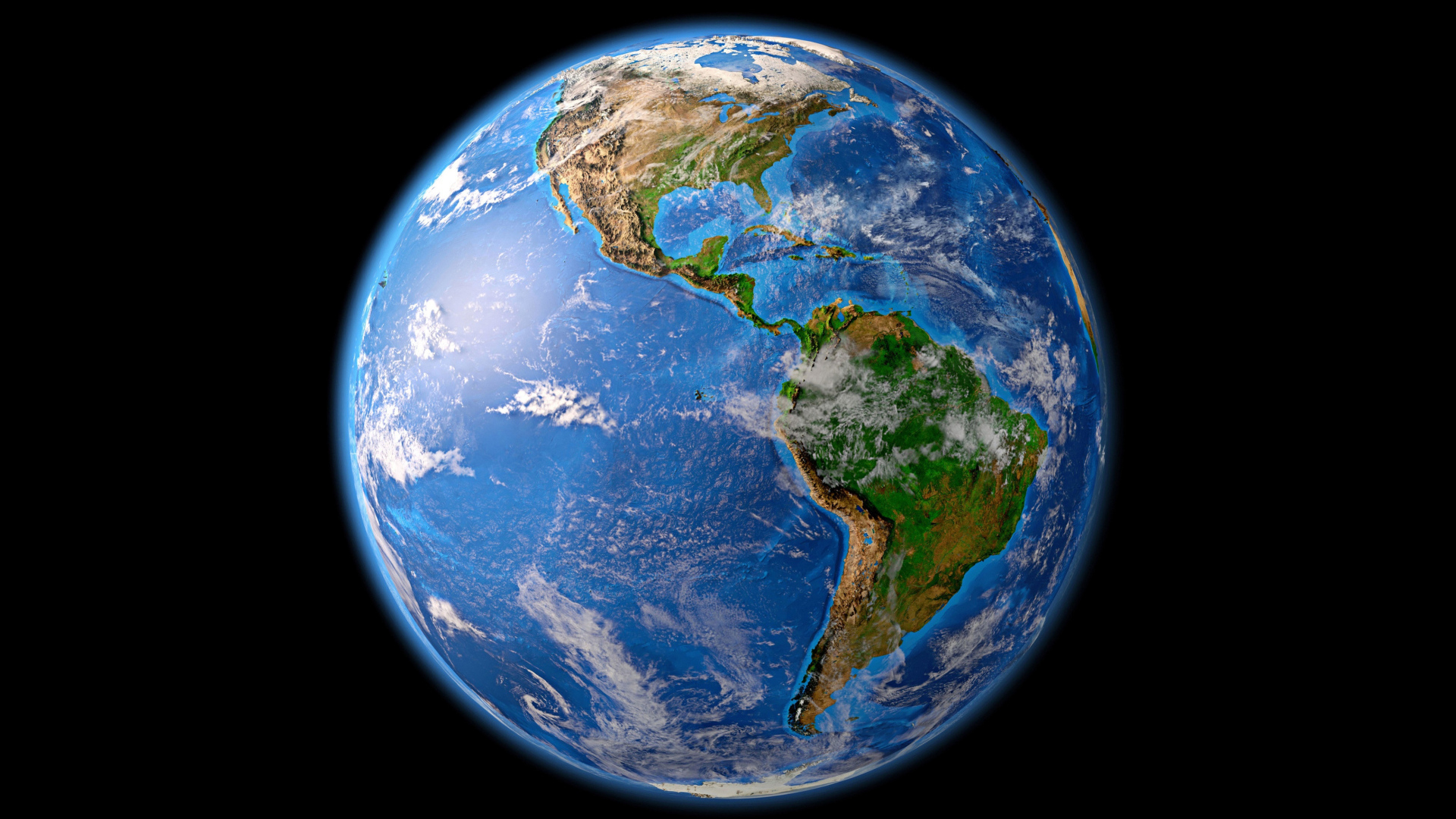 Красивая планета земля на черном фоне