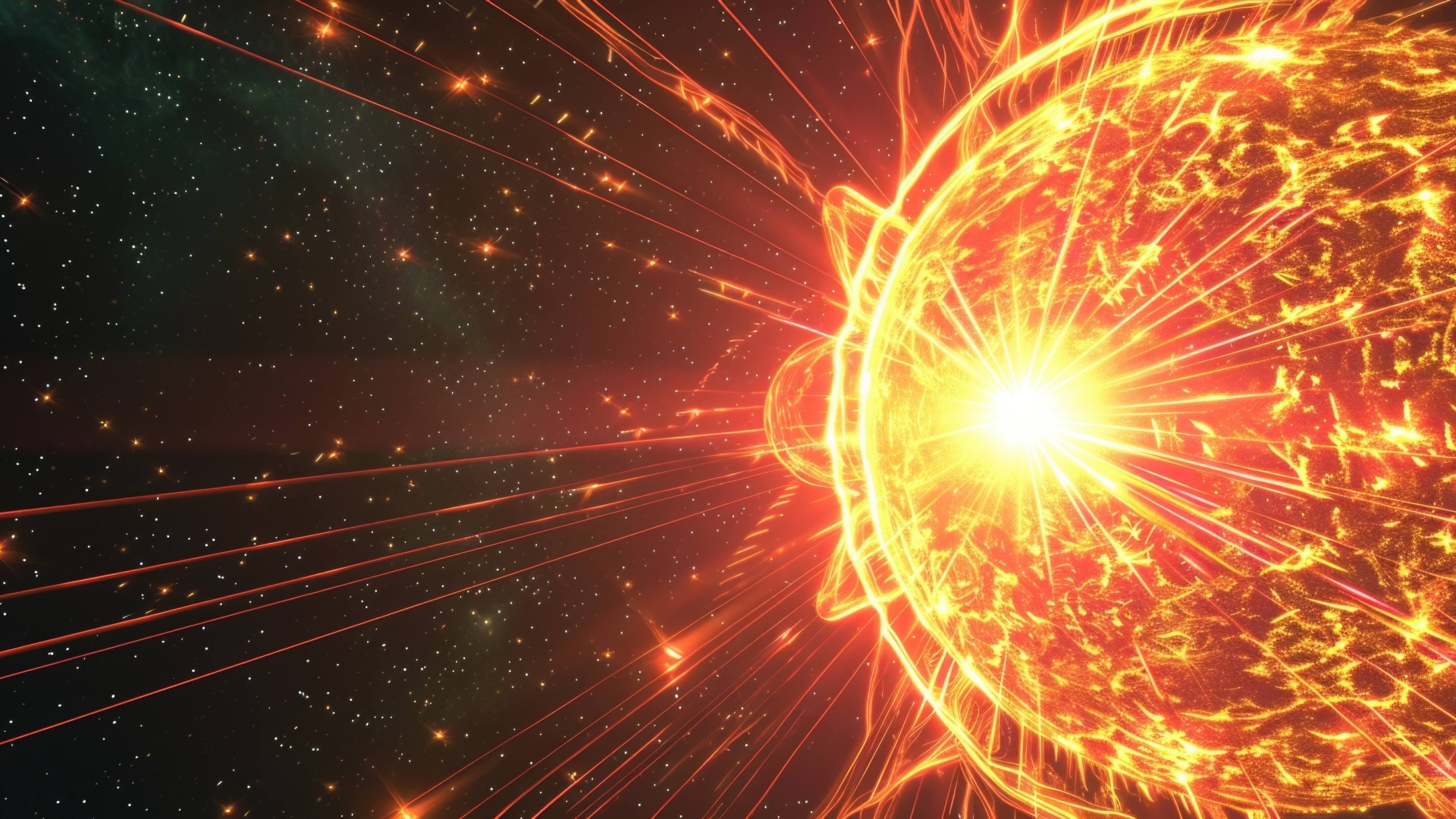 Магнитная вспышка на солнце