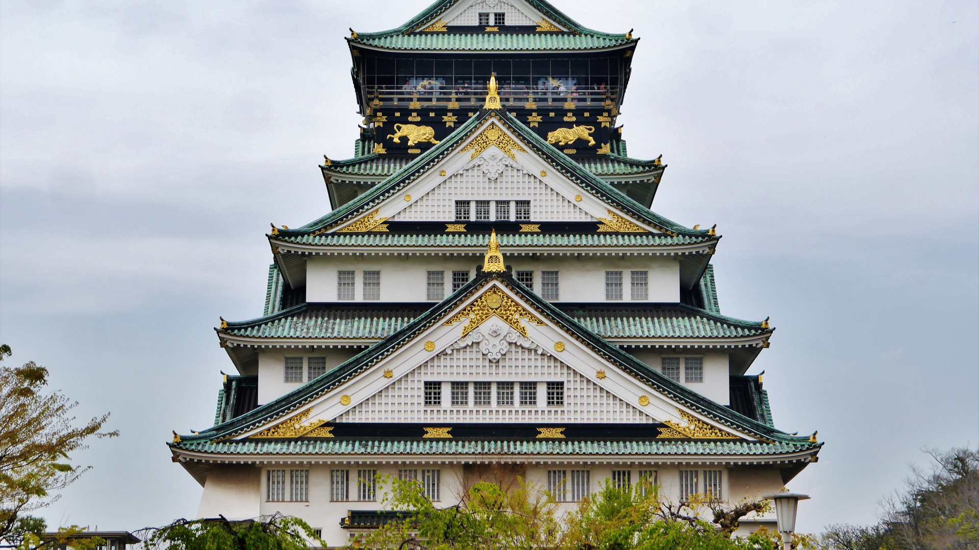 Красивое здание дворца, Япония