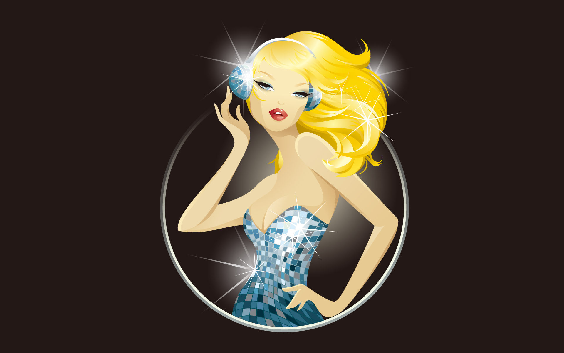 Девушка в серебряном платье