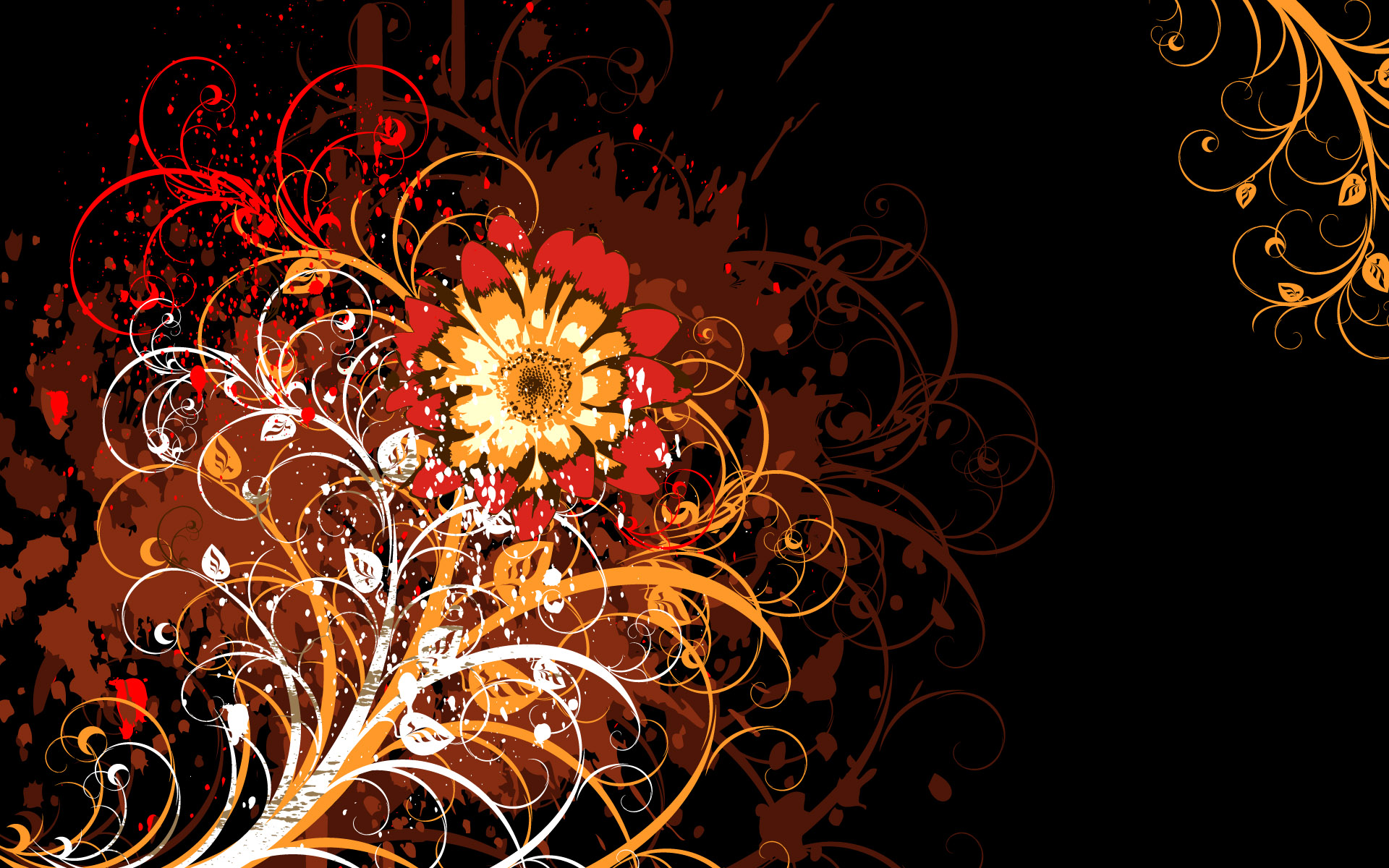 Цветок в векторе