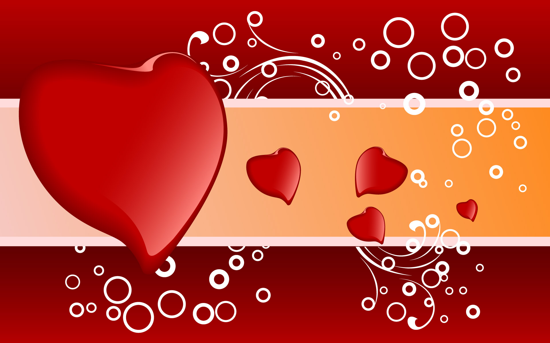Красные сердца на День Влюбленных