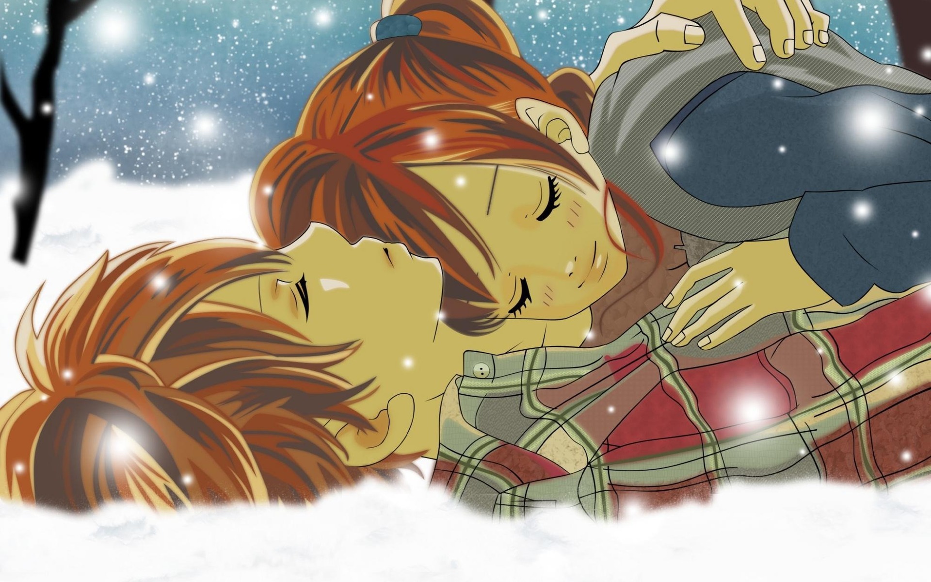 Couples sleeping together anime Anime Couple