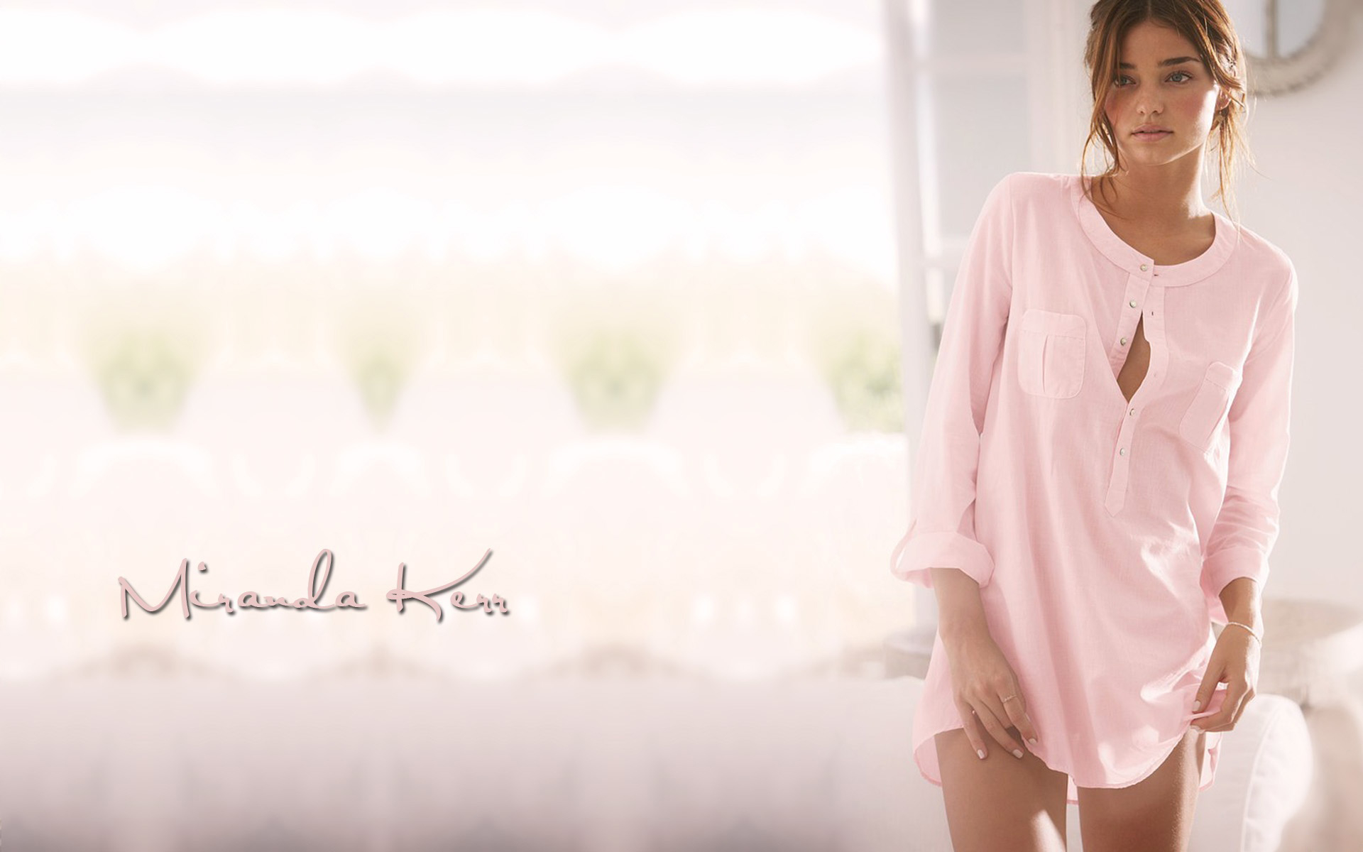 Miranda Kerr in nightshirt