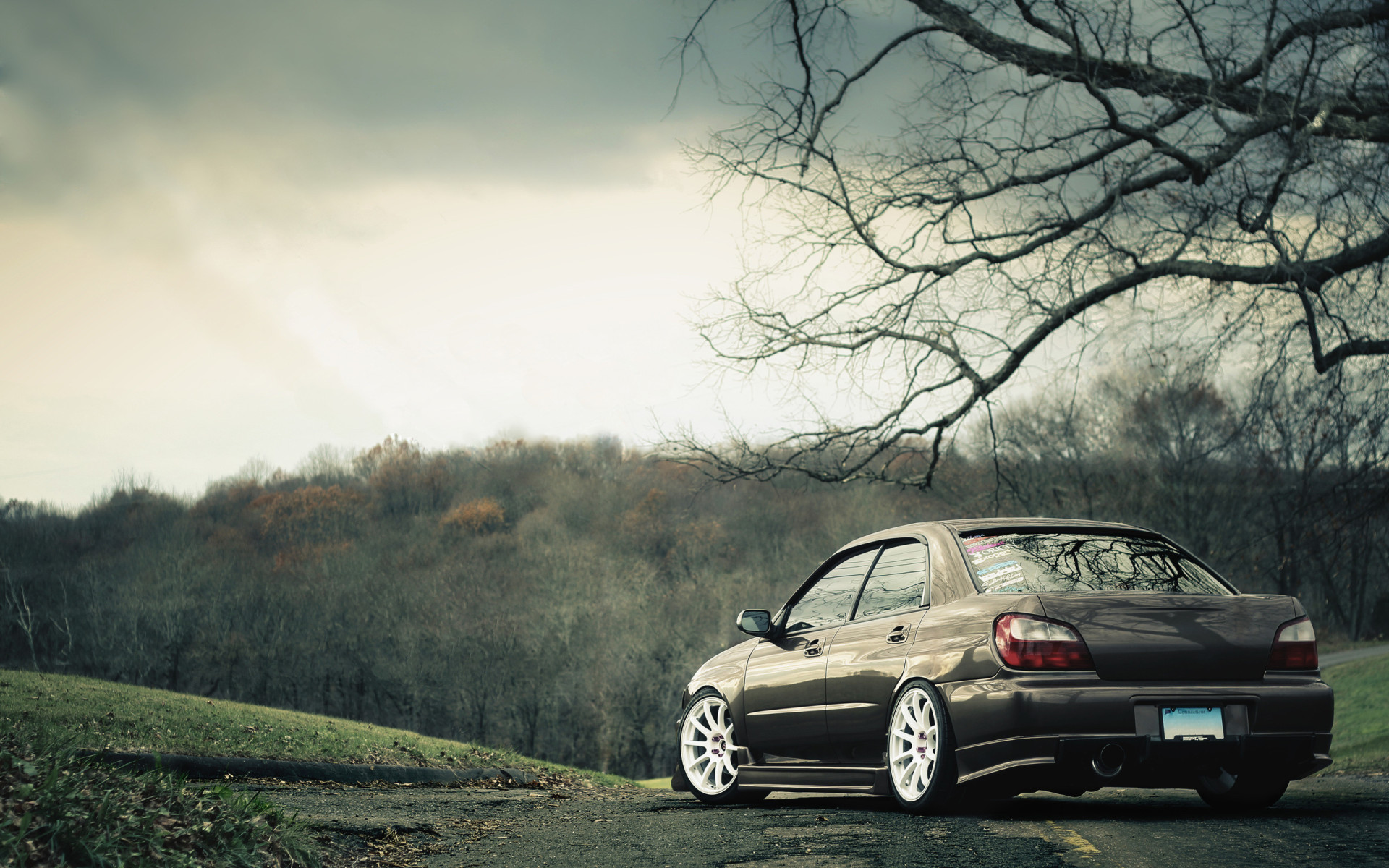 Subaru, серый металлик