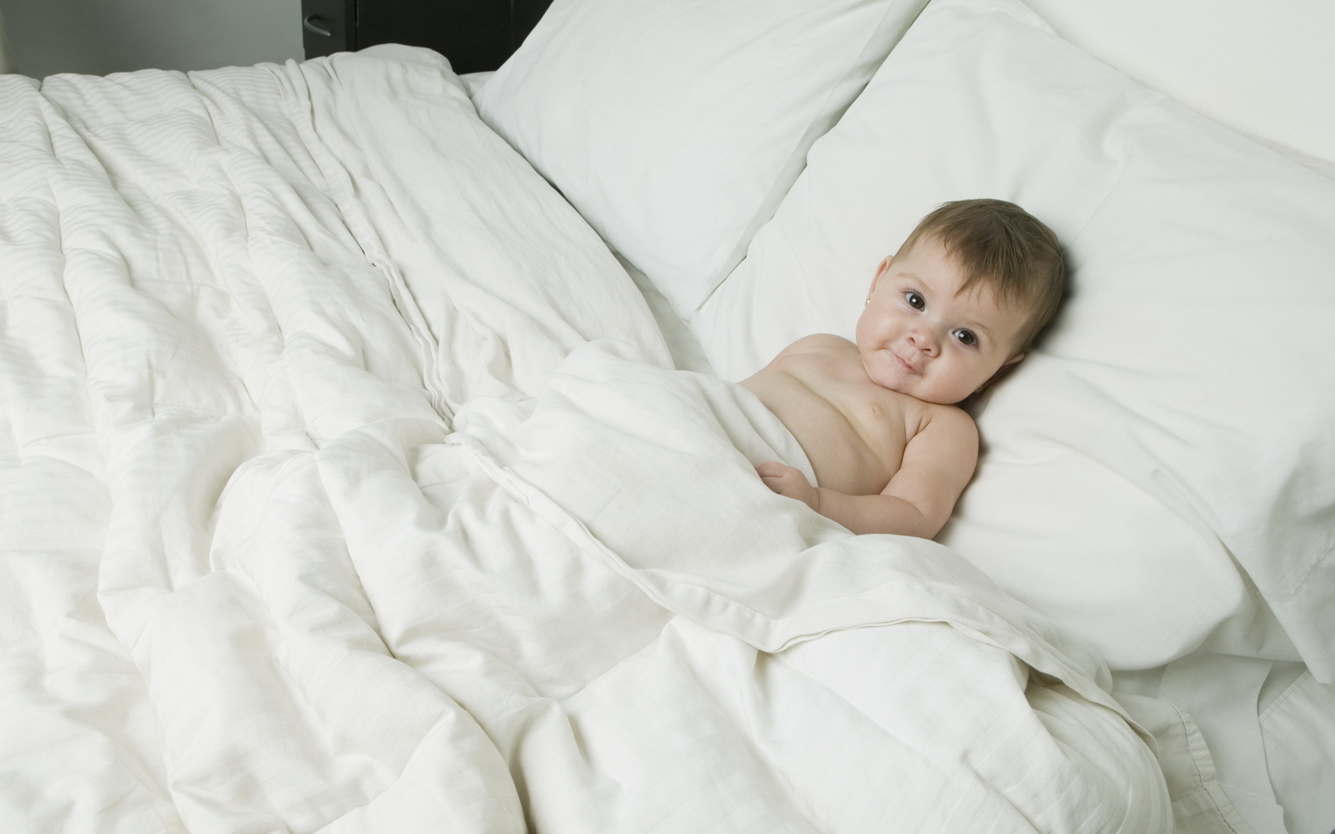 Baby on the bed