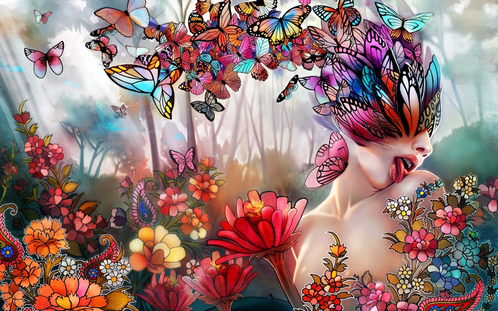 Девушка из бабочек
