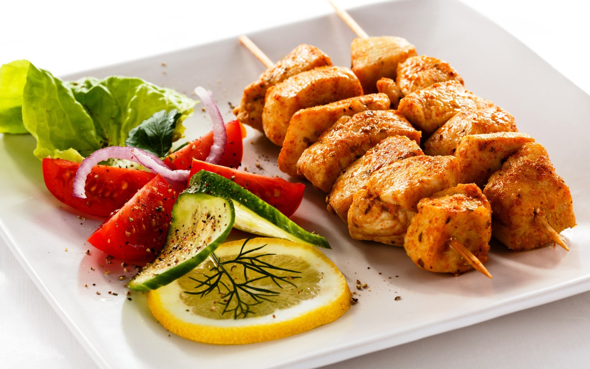 Шашлык с гарниром