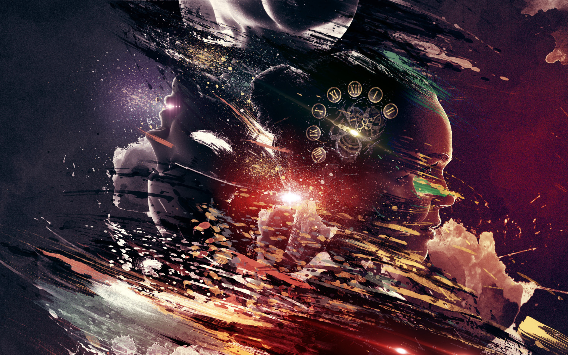 Абстракция с девушкой