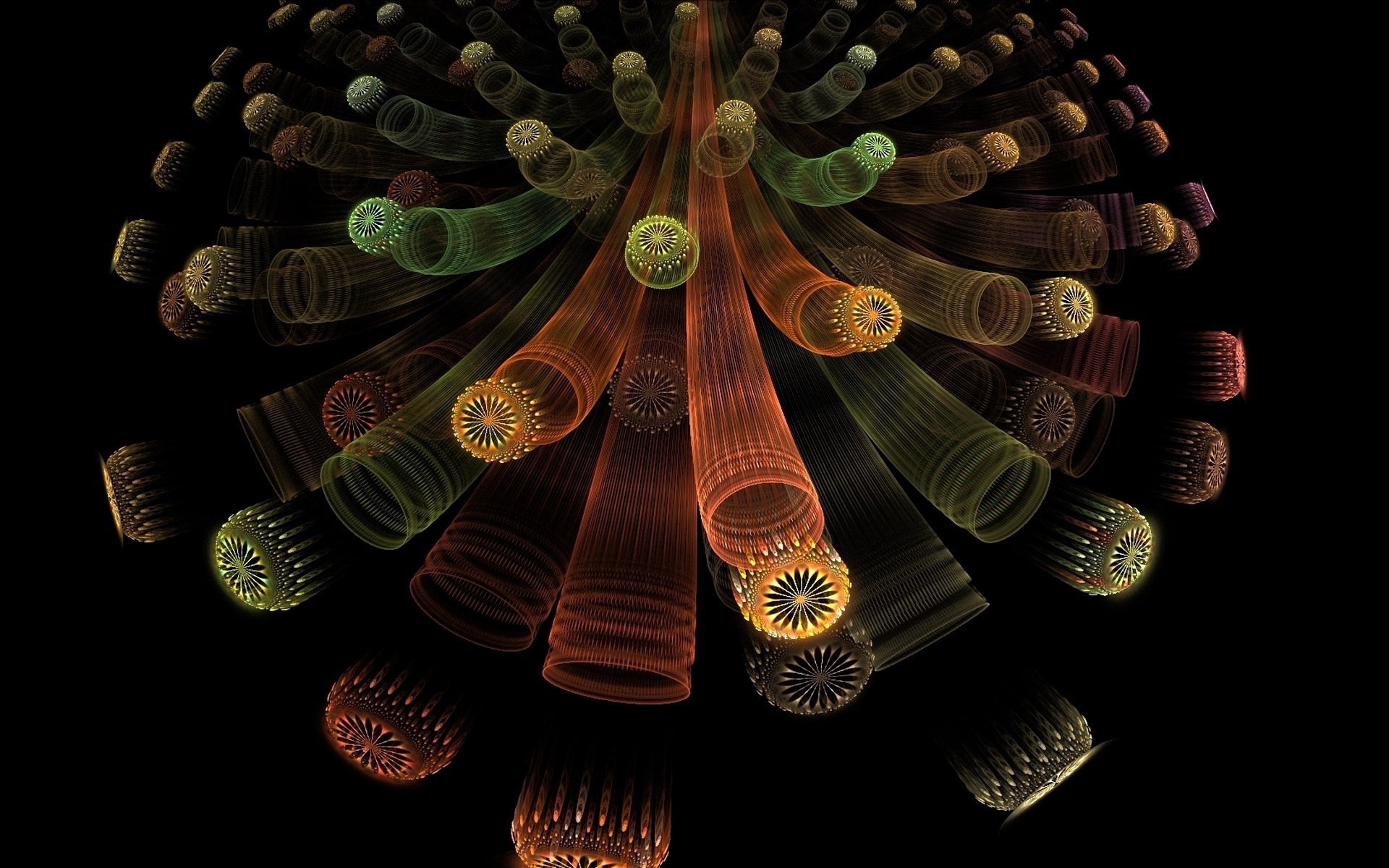 Объемный рисунок из трубок