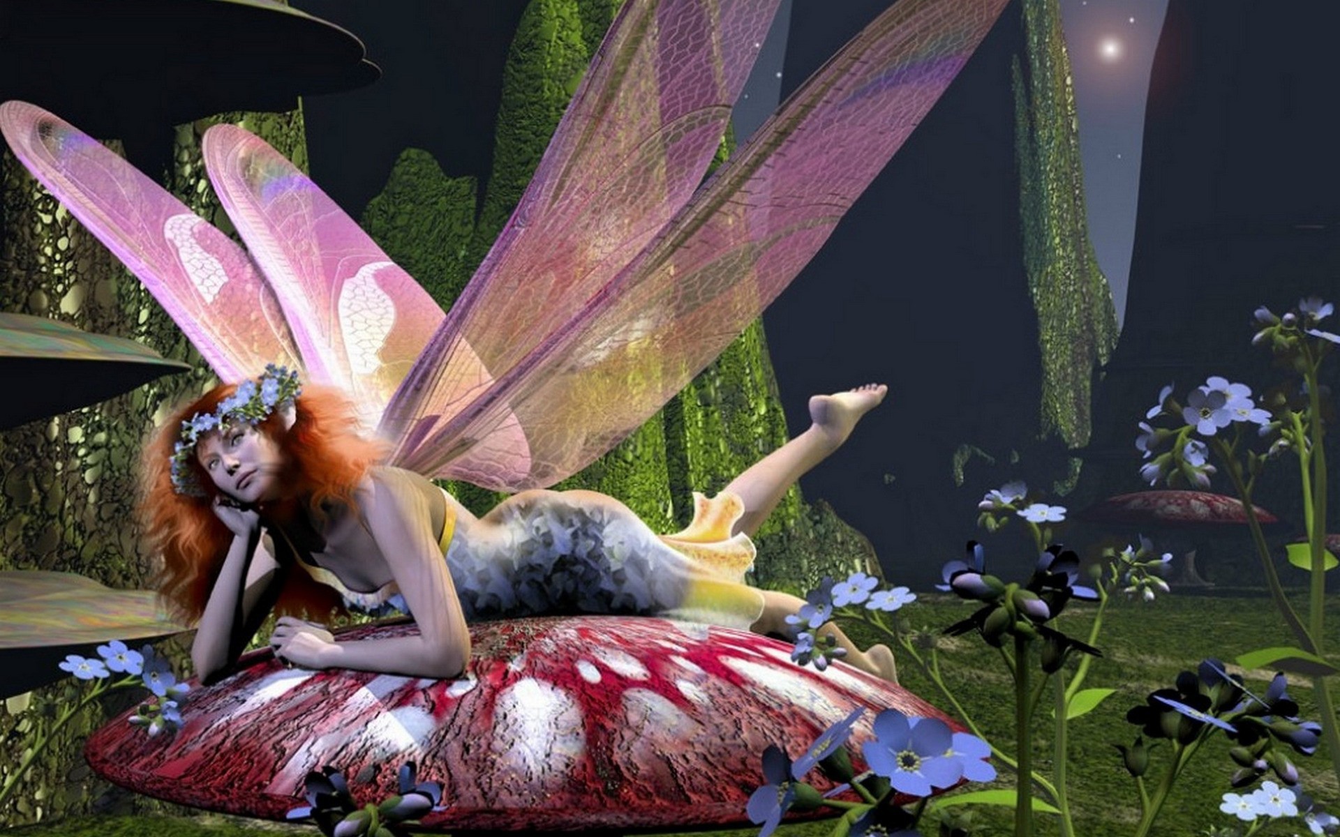 Девушка стрекоза