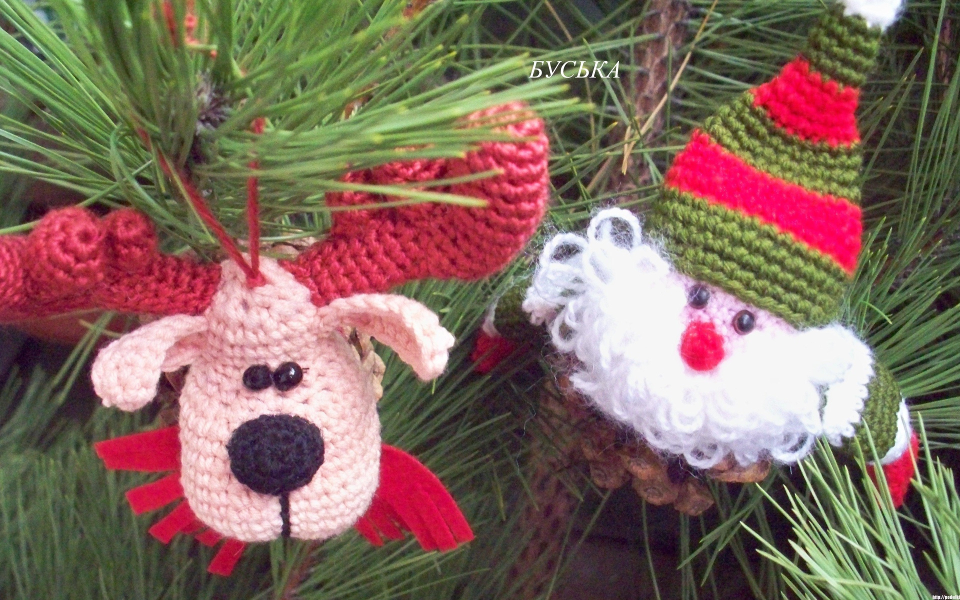 Bязание елочных игрушек спицами
