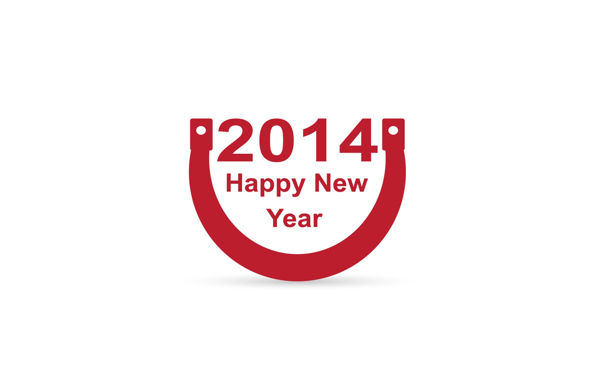 Счастливого нового 2014 года и подкова