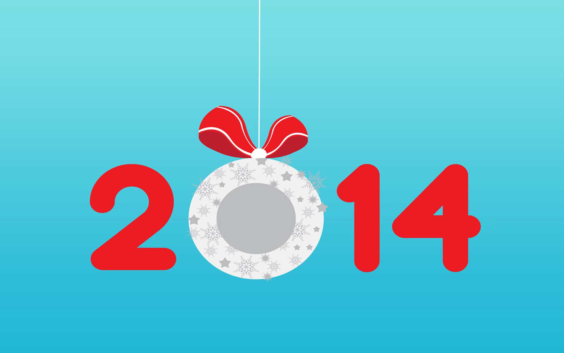 Новый год 2014, голубой фон