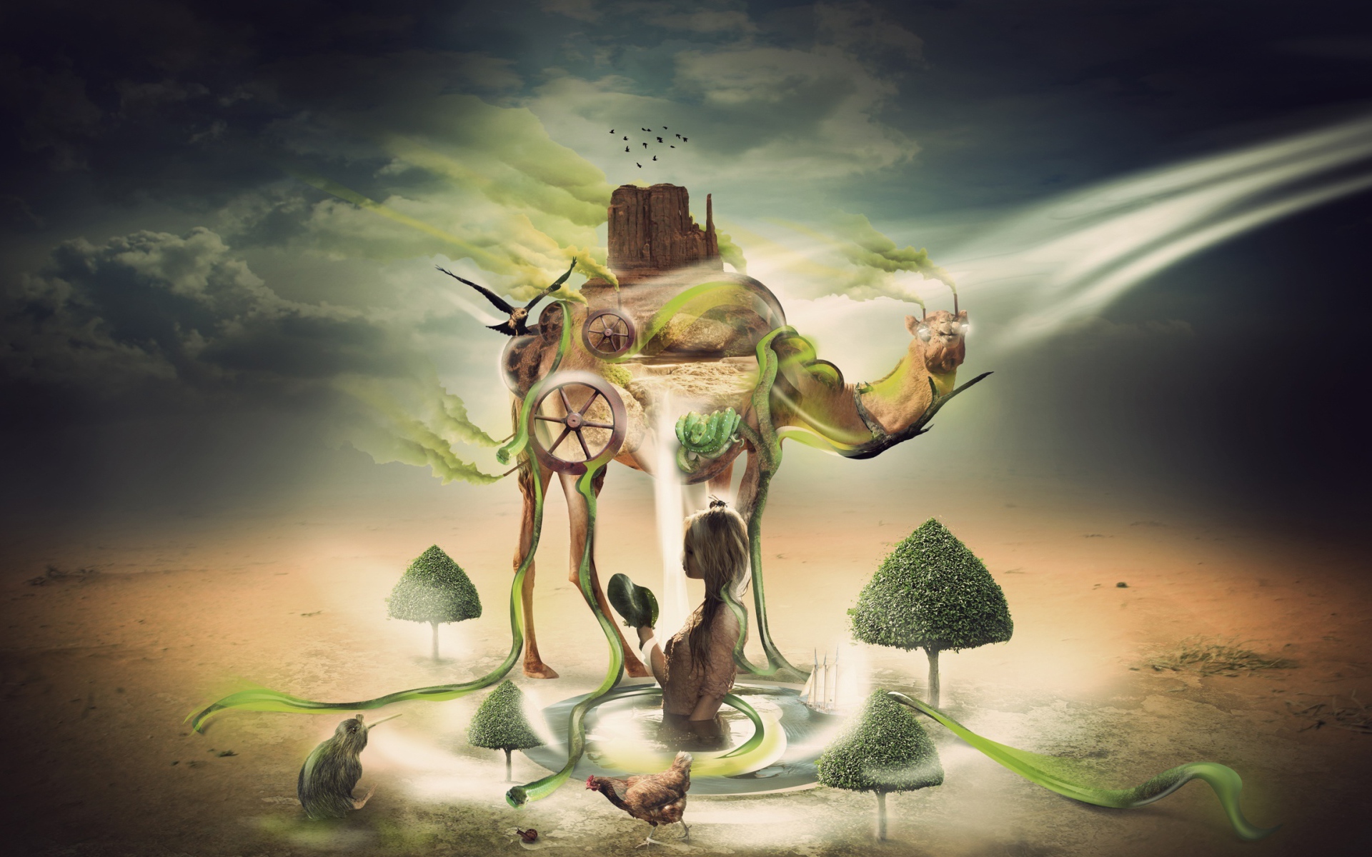 Абстракция с верблюдом