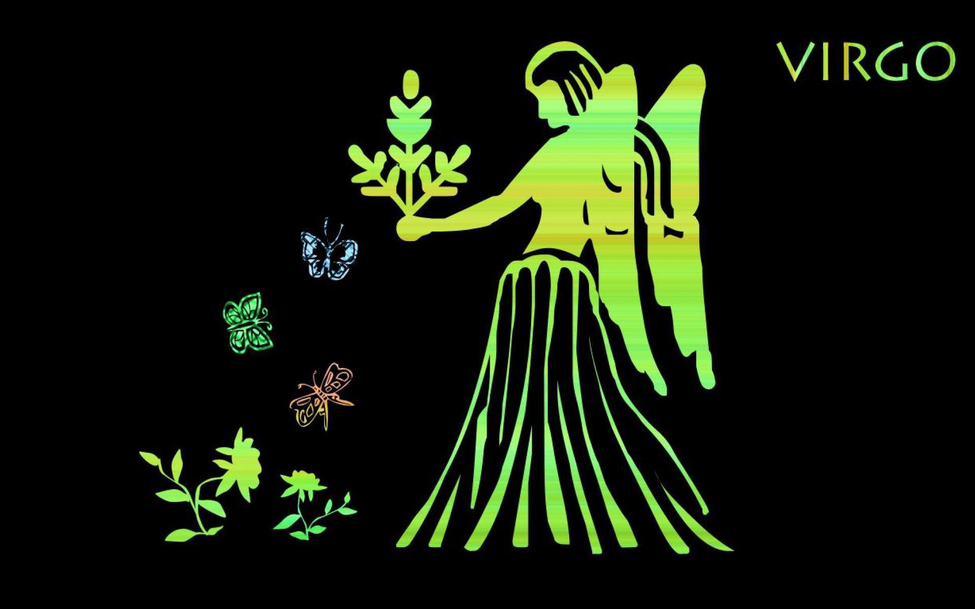 Дева на чёрном фоне