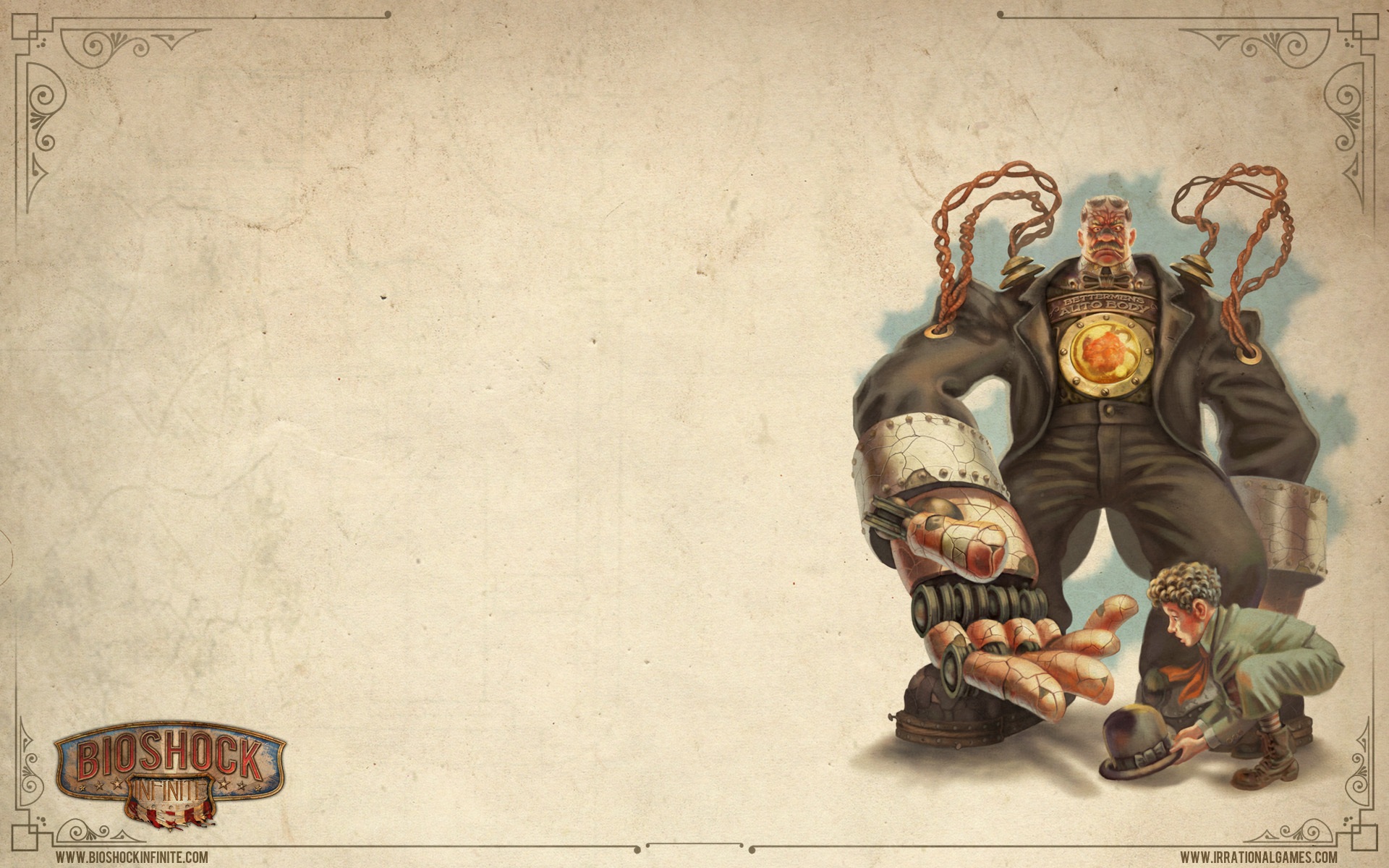 Bioshock Infinite: киборг и мальчик