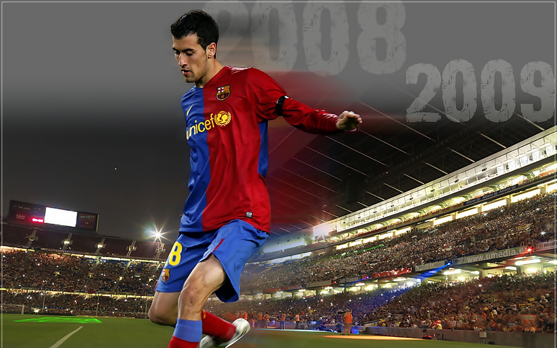 Футболист Барселоны Серхио Бускетс 2008-2009