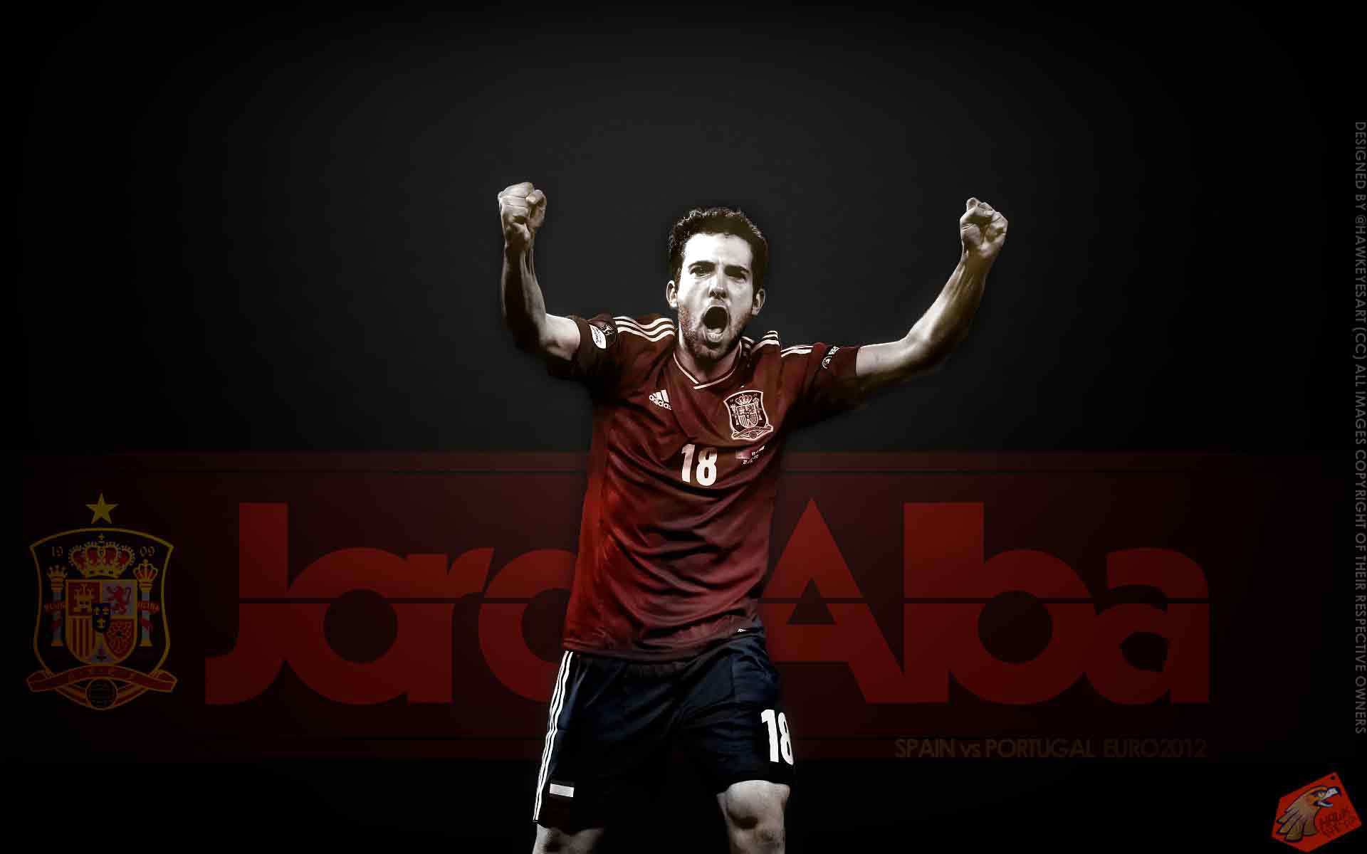  Игрок Барселоны Хорди Альба на черном фоне