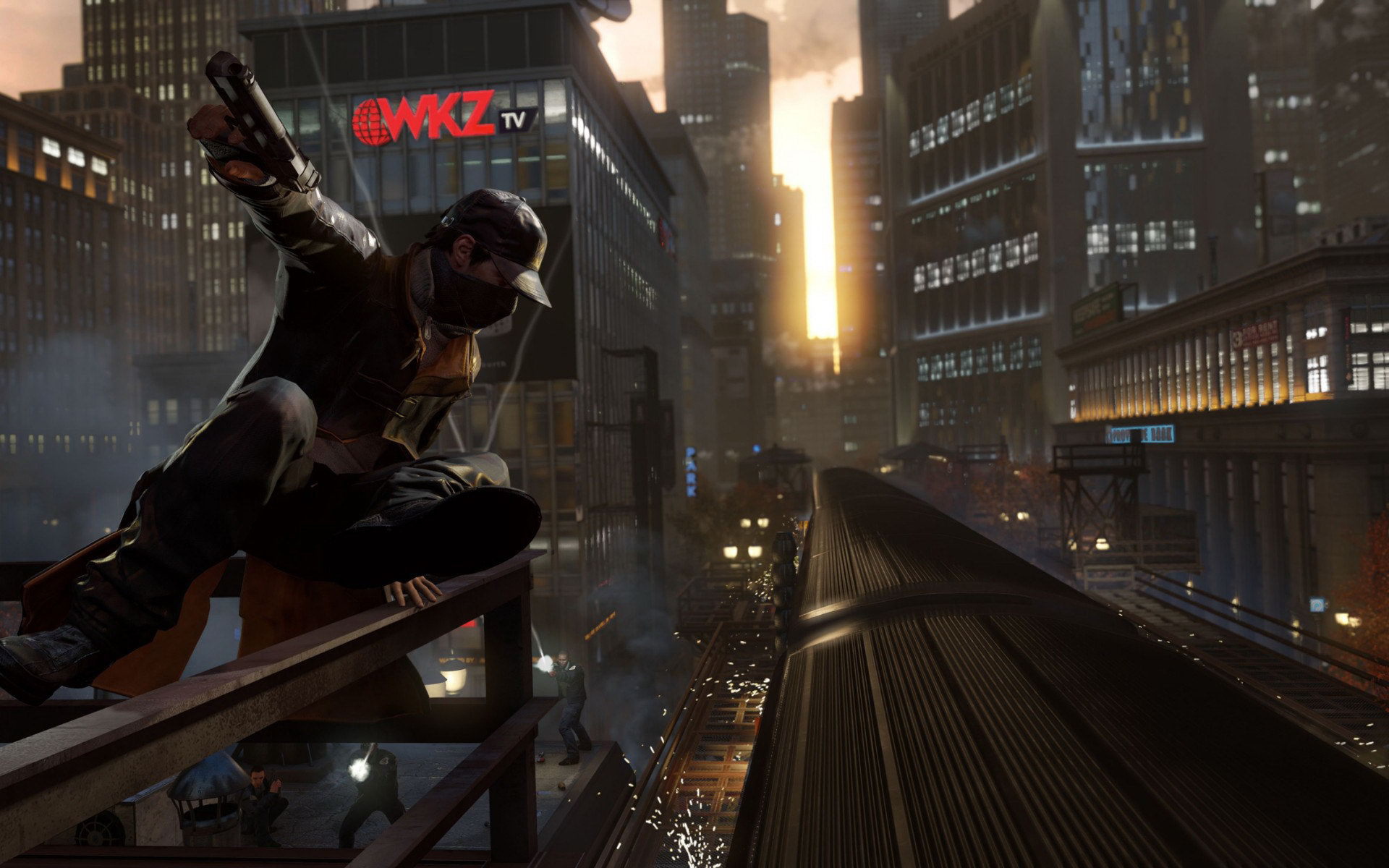 Watch Dogs: прыгает на поезд