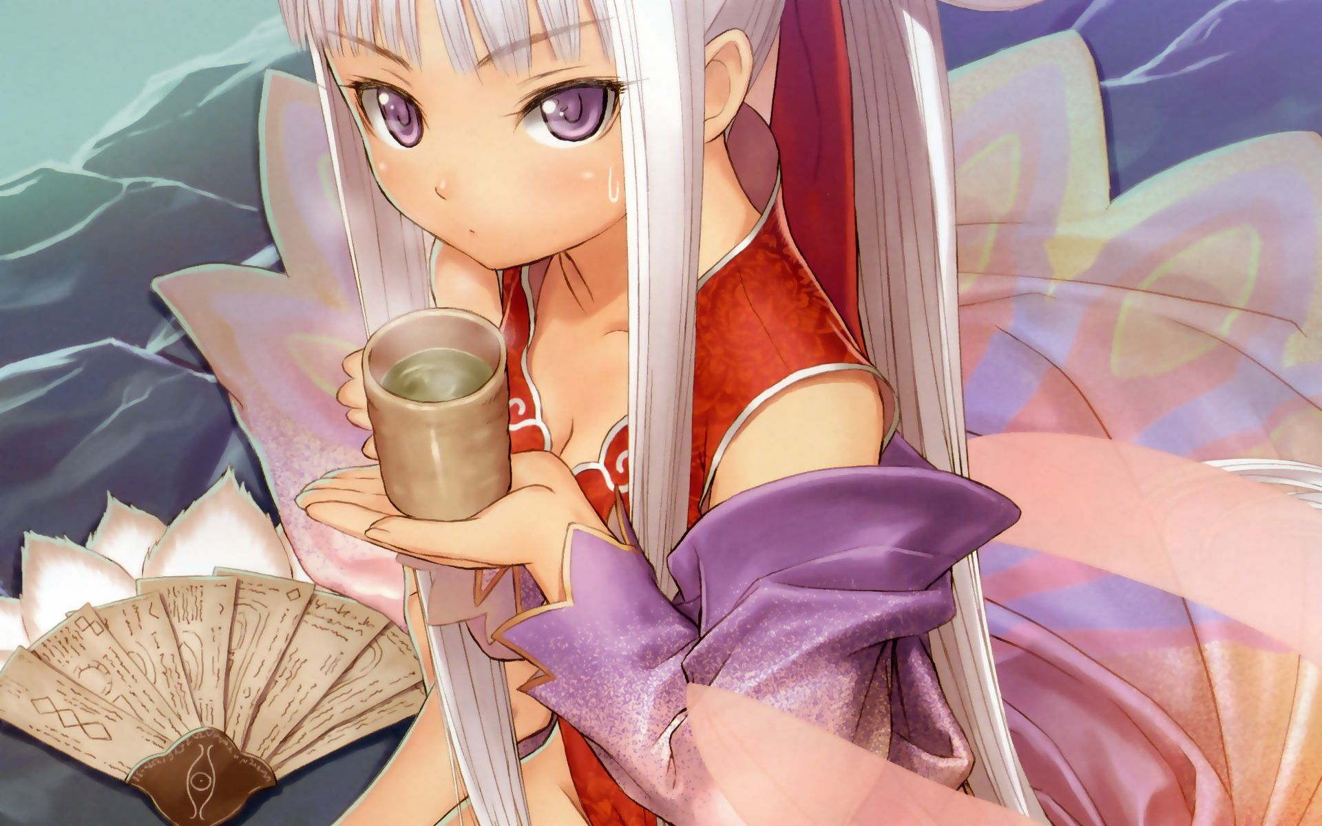 Девочка со стаканом воды