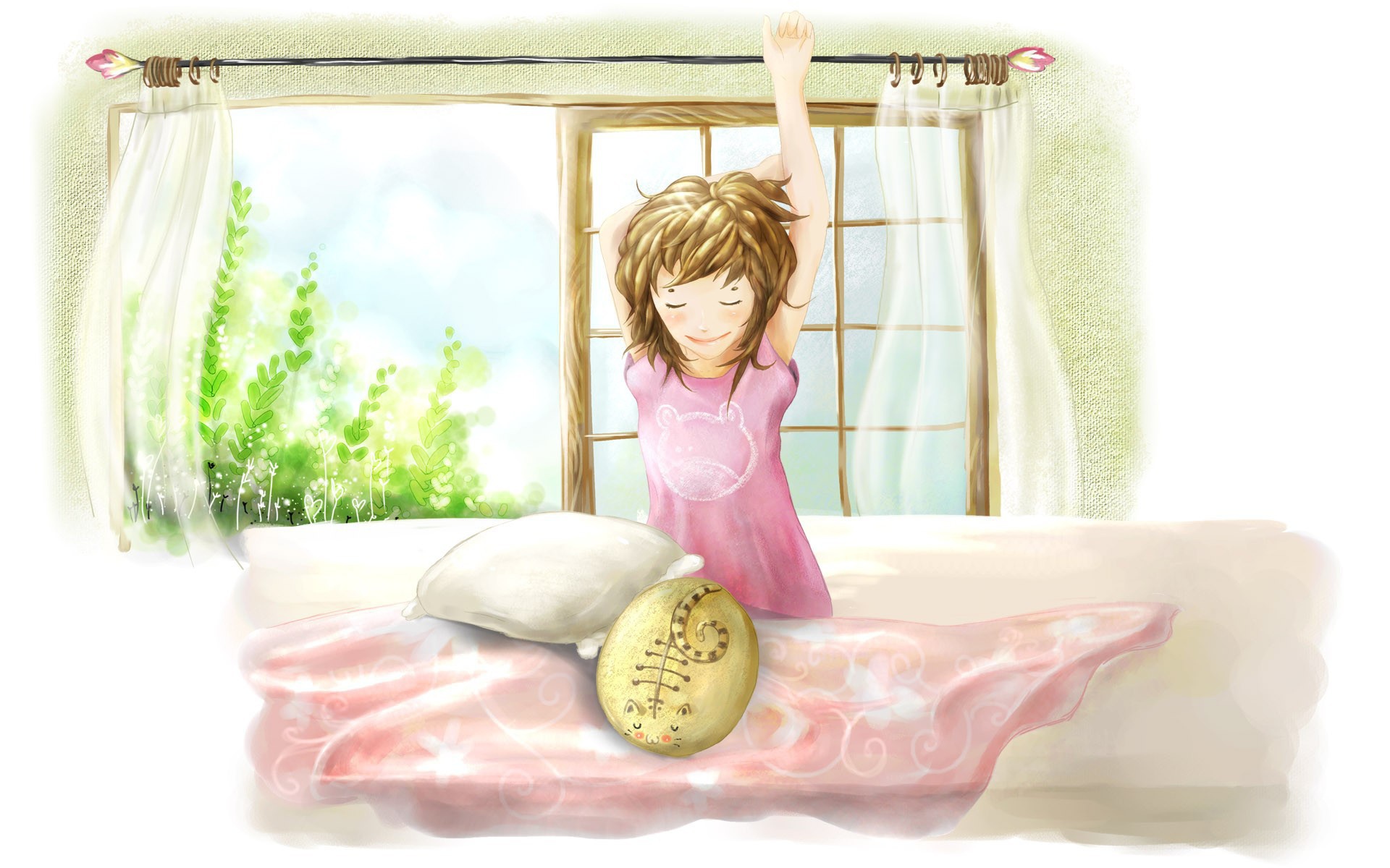 Девочка проснулась