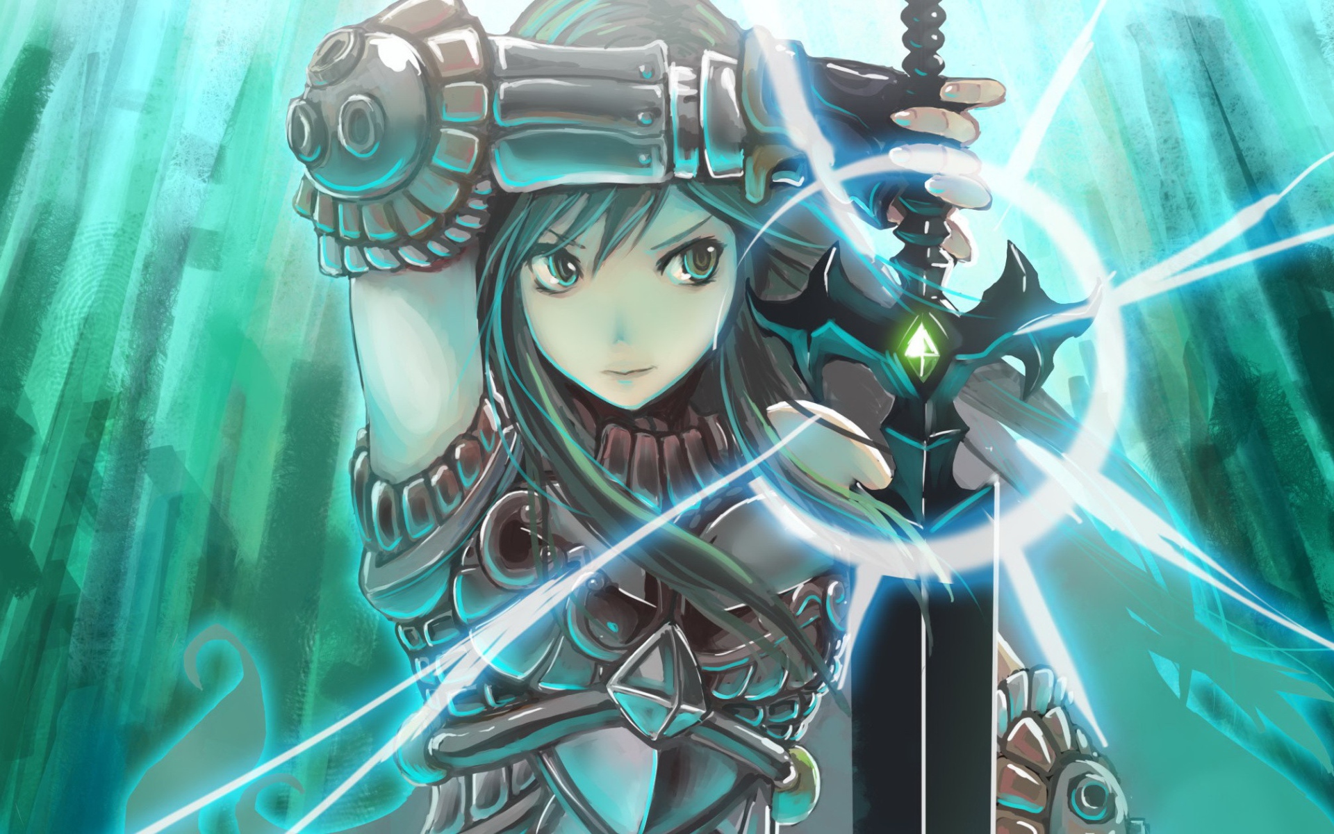 Аниме девушка в доспехах