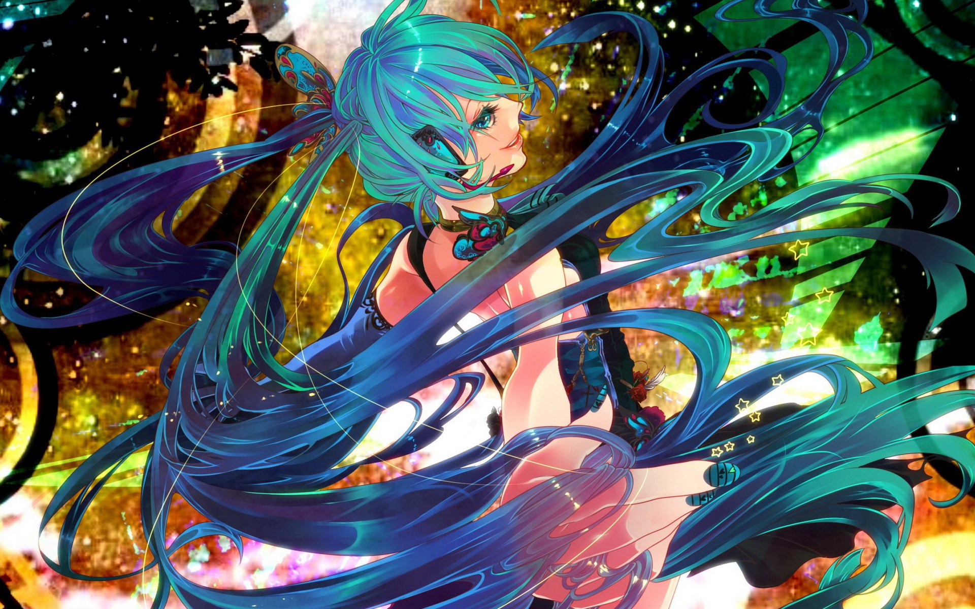 Девушка с голубыми волосами