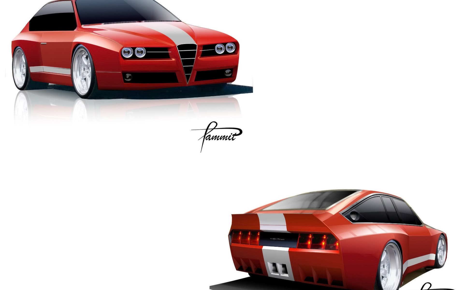 Красивый автомобиль Alfa Romeo gtv