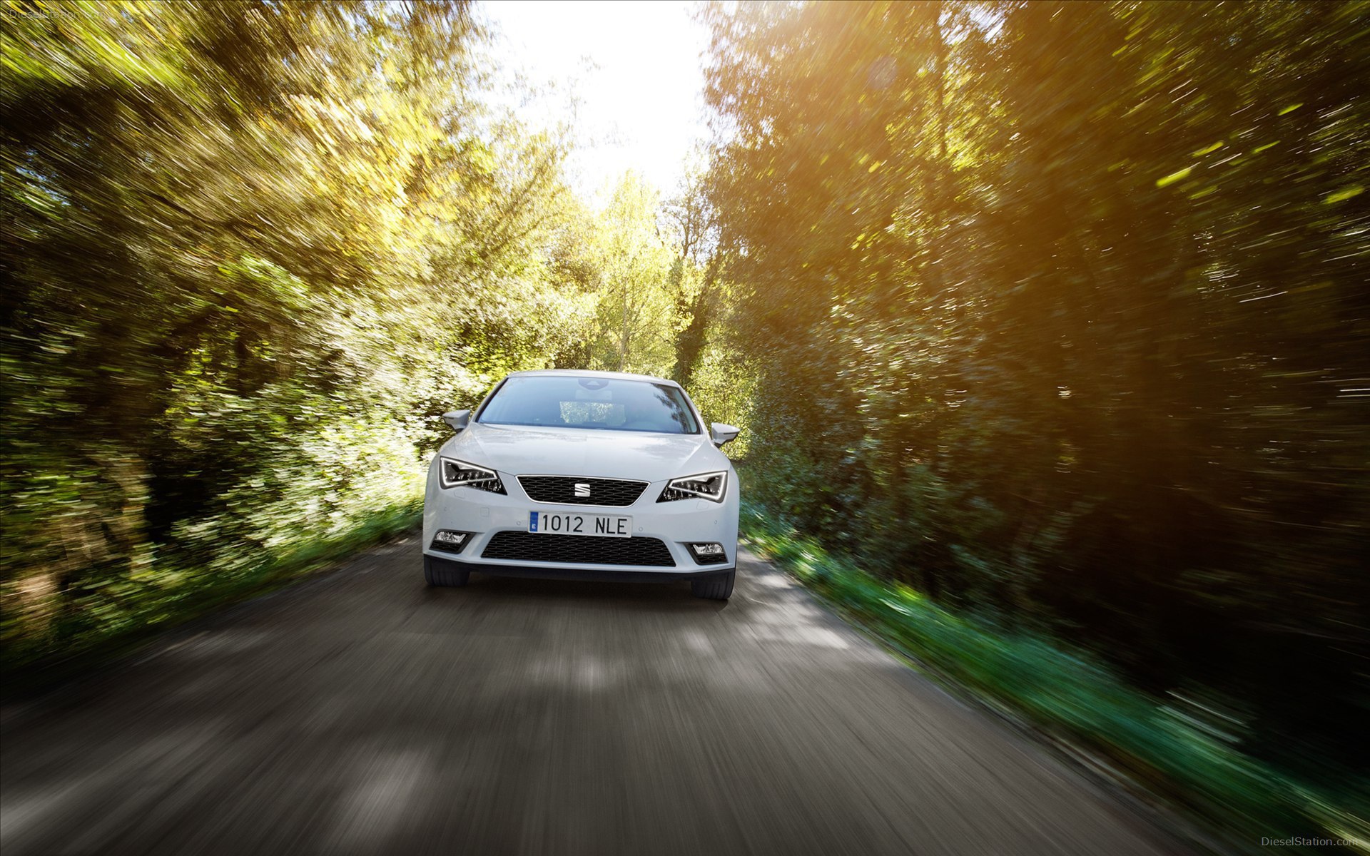 Автомобиль Seat leon на дороге