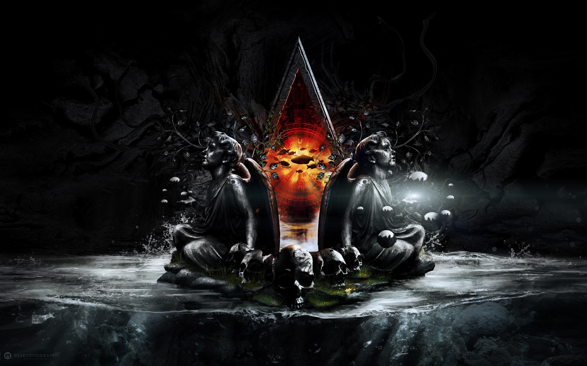 Статуи и черепа