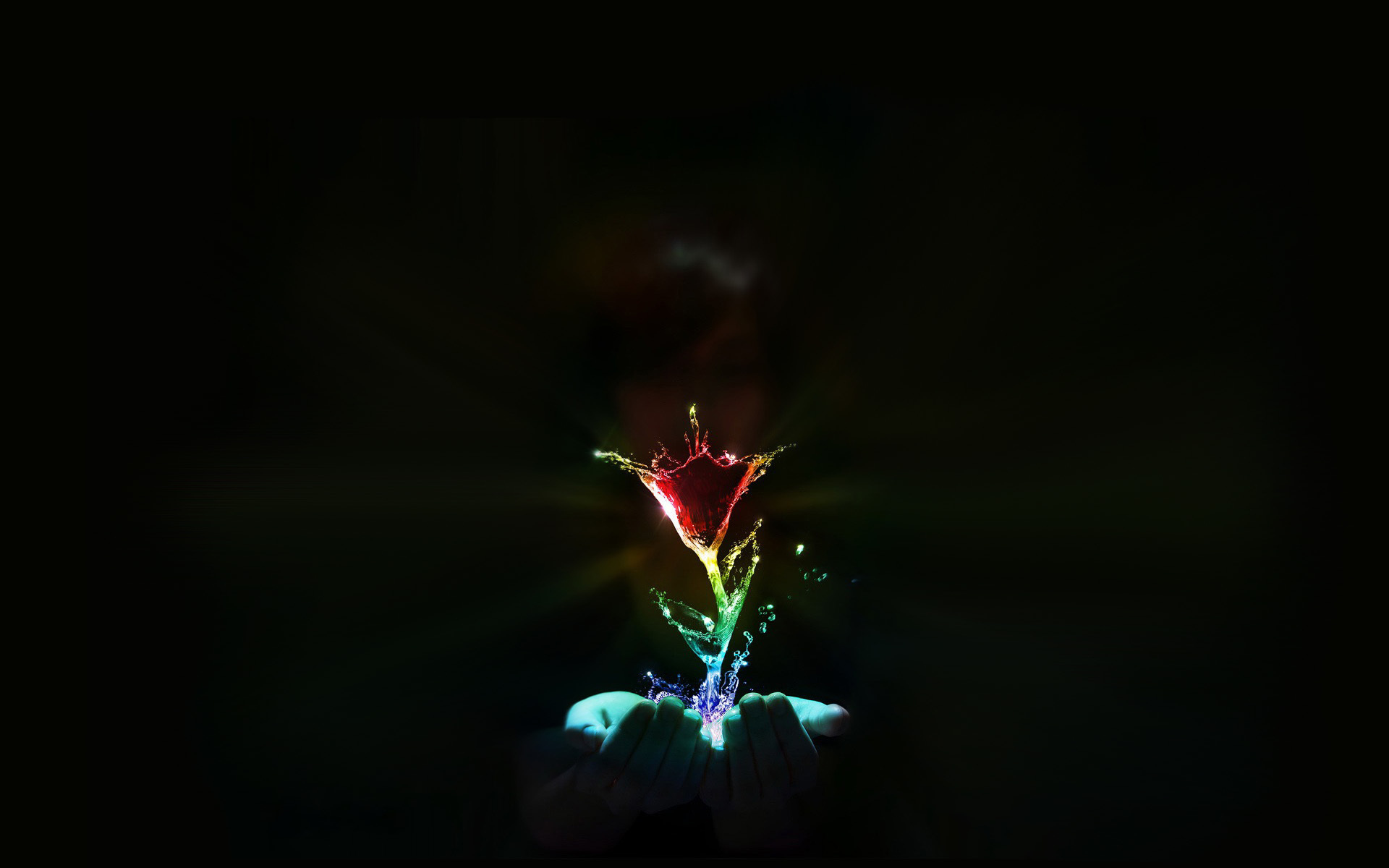 Водяной цветок в руках