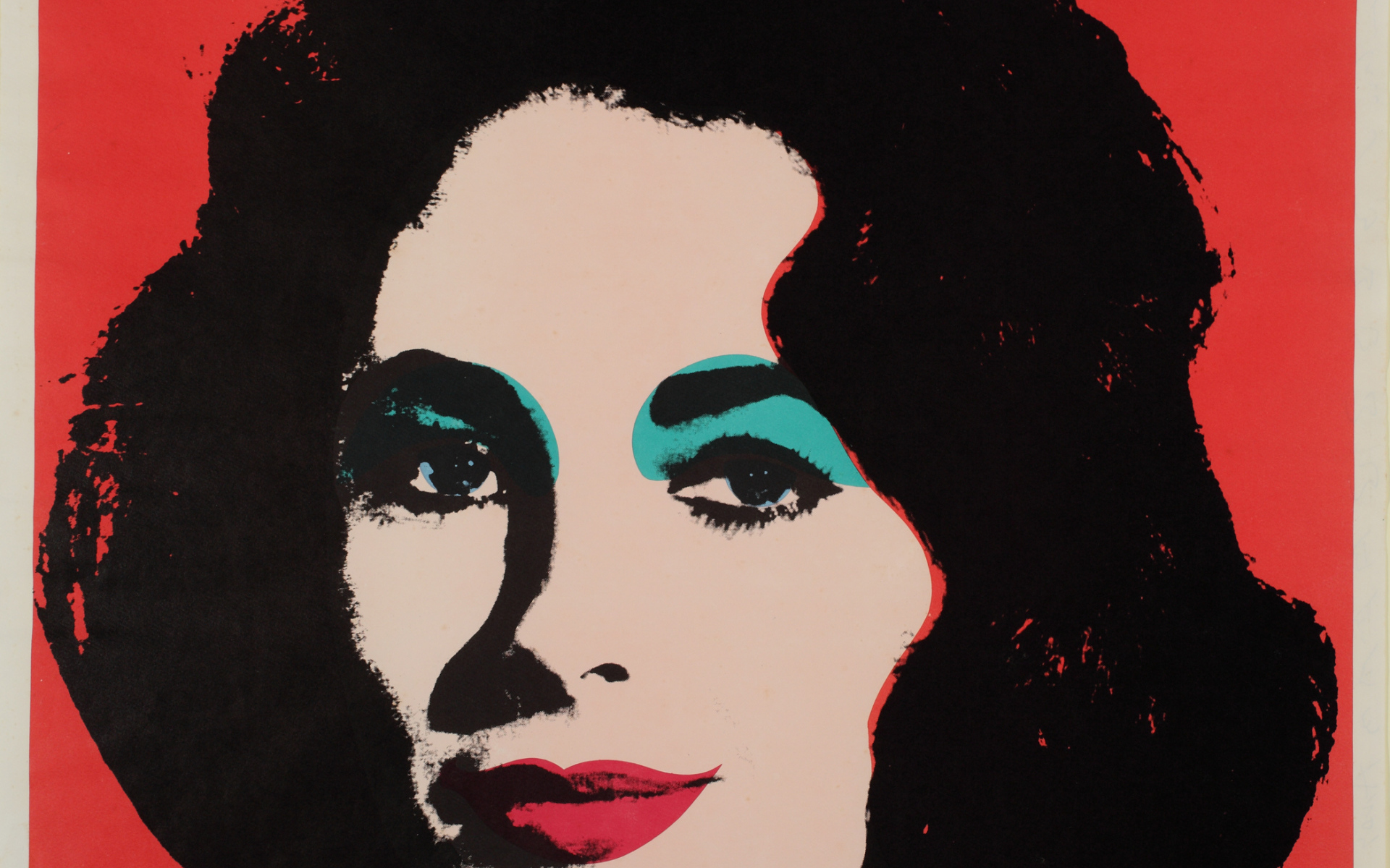 Картина Энди Уорхола - Женщина в красном