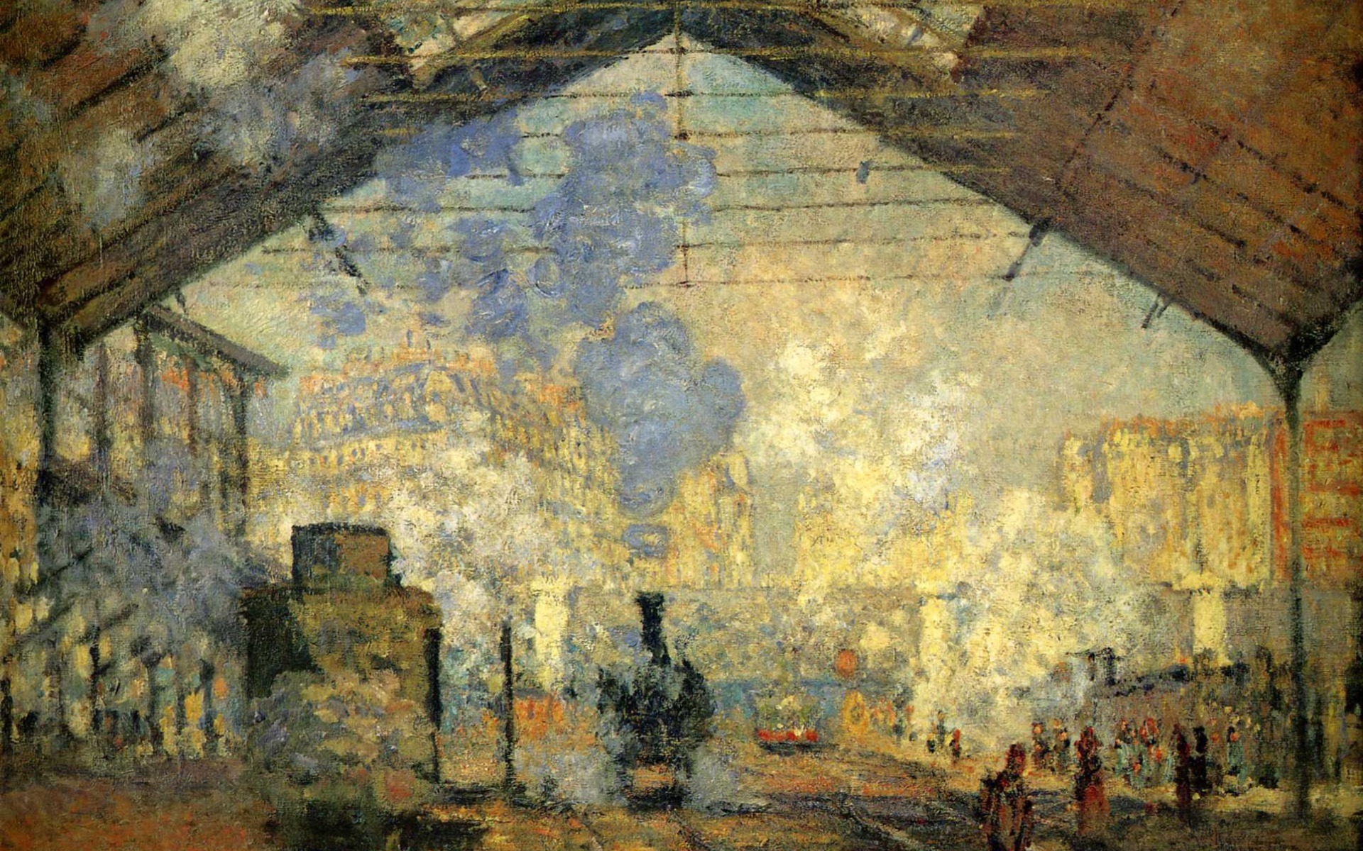 Painting Claude Monet - Train station