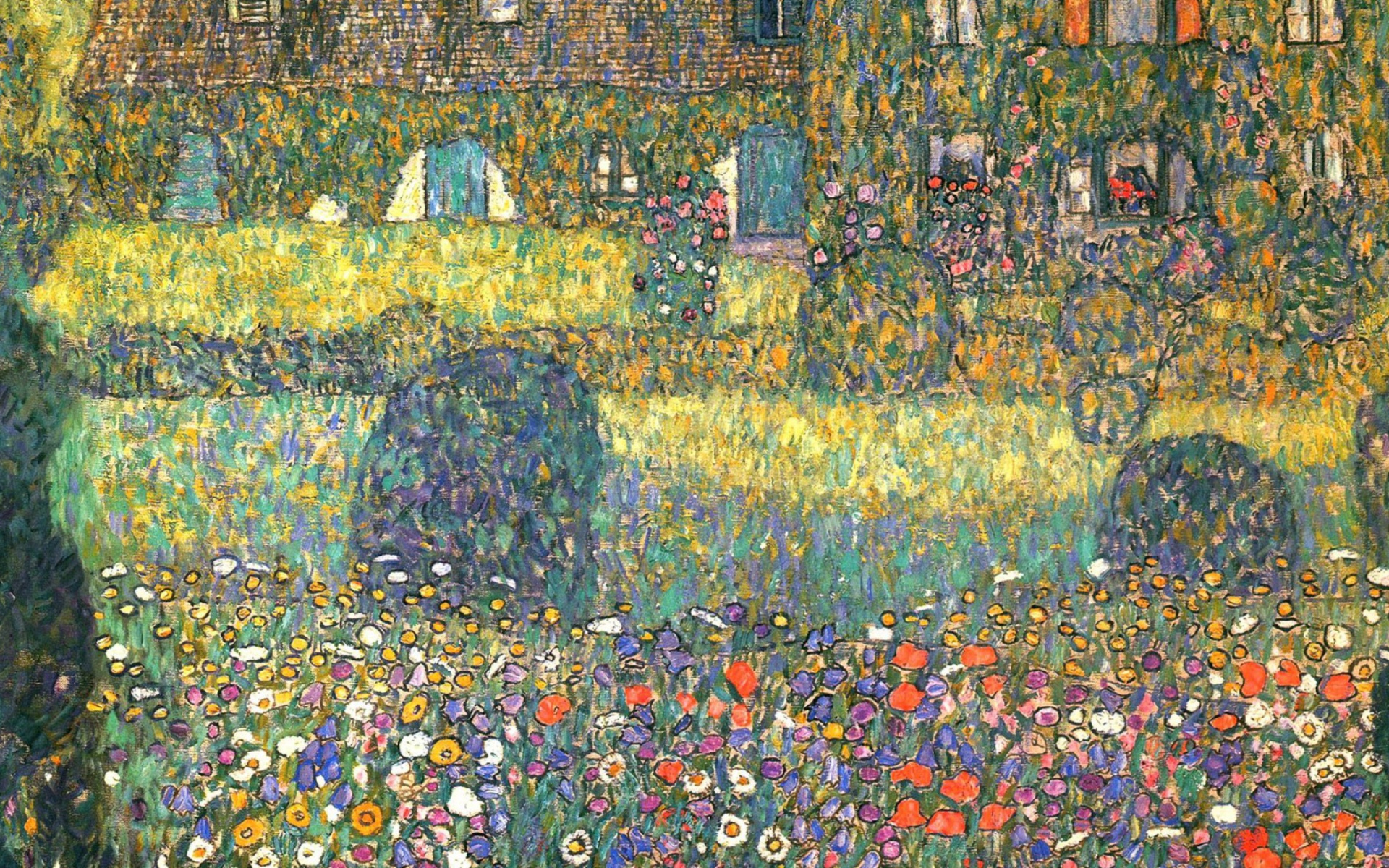 Картина Густава Климта - двор